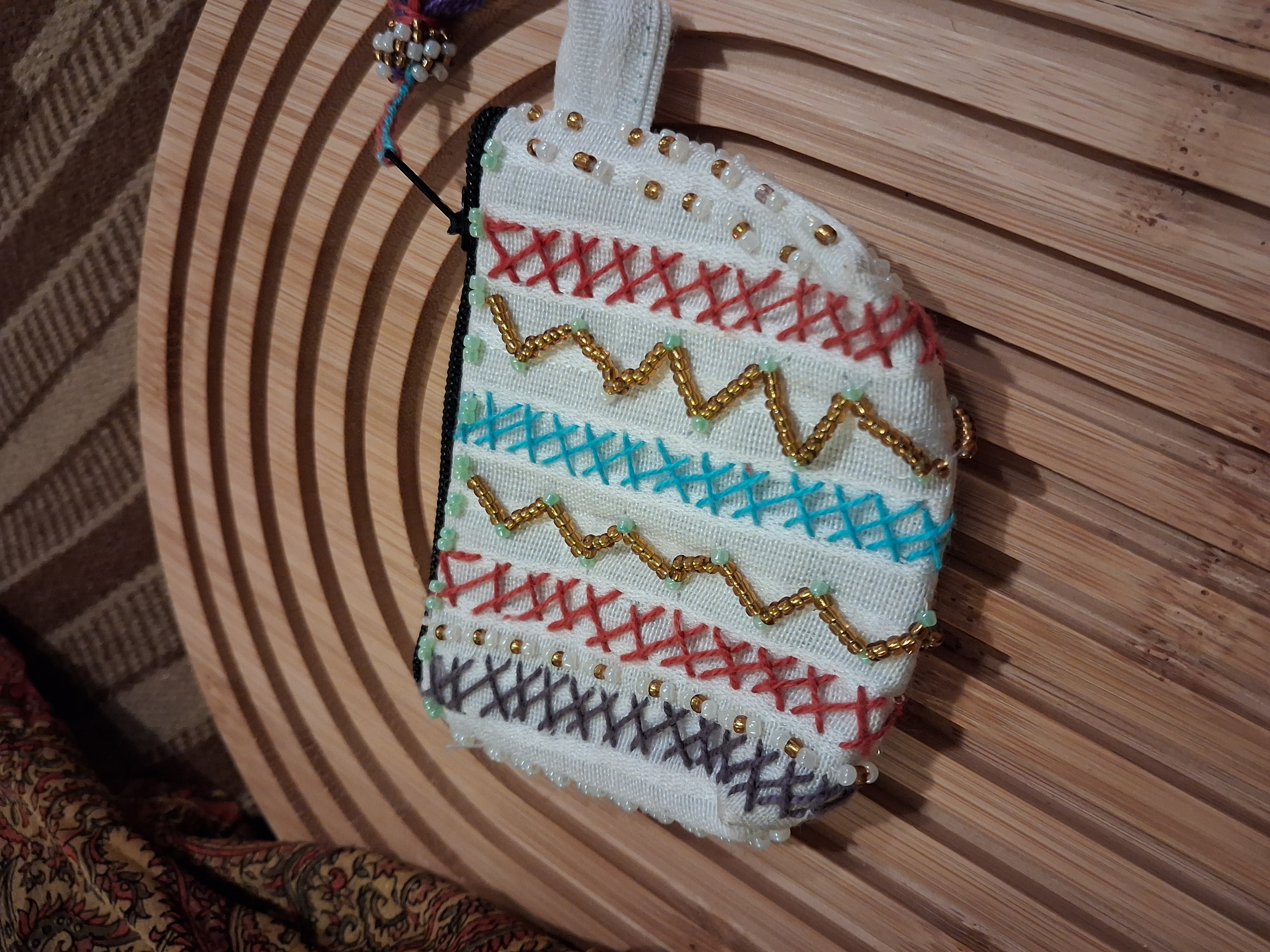White Ornamented Pouch