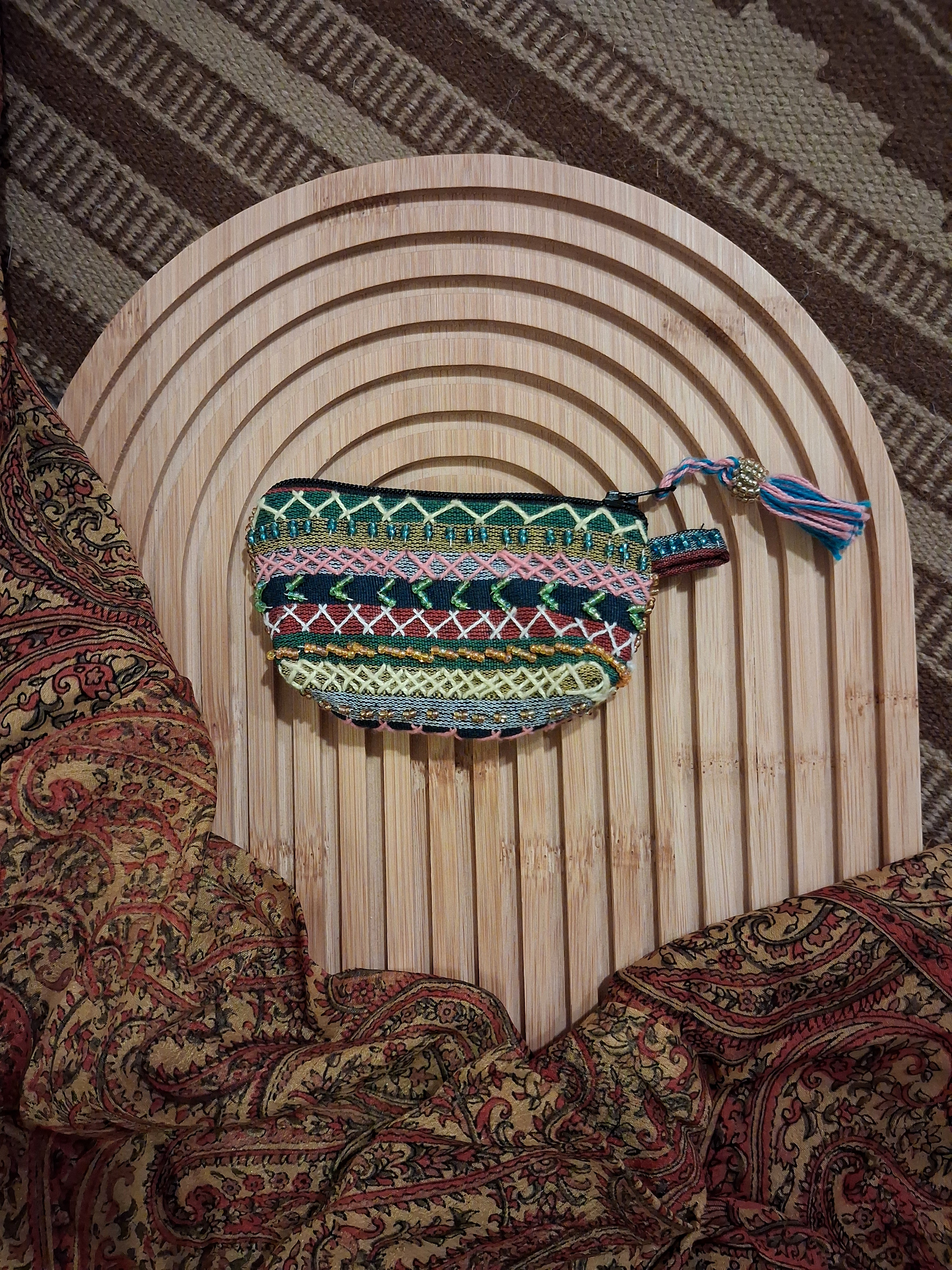 Rainbow Ornamented Pouch