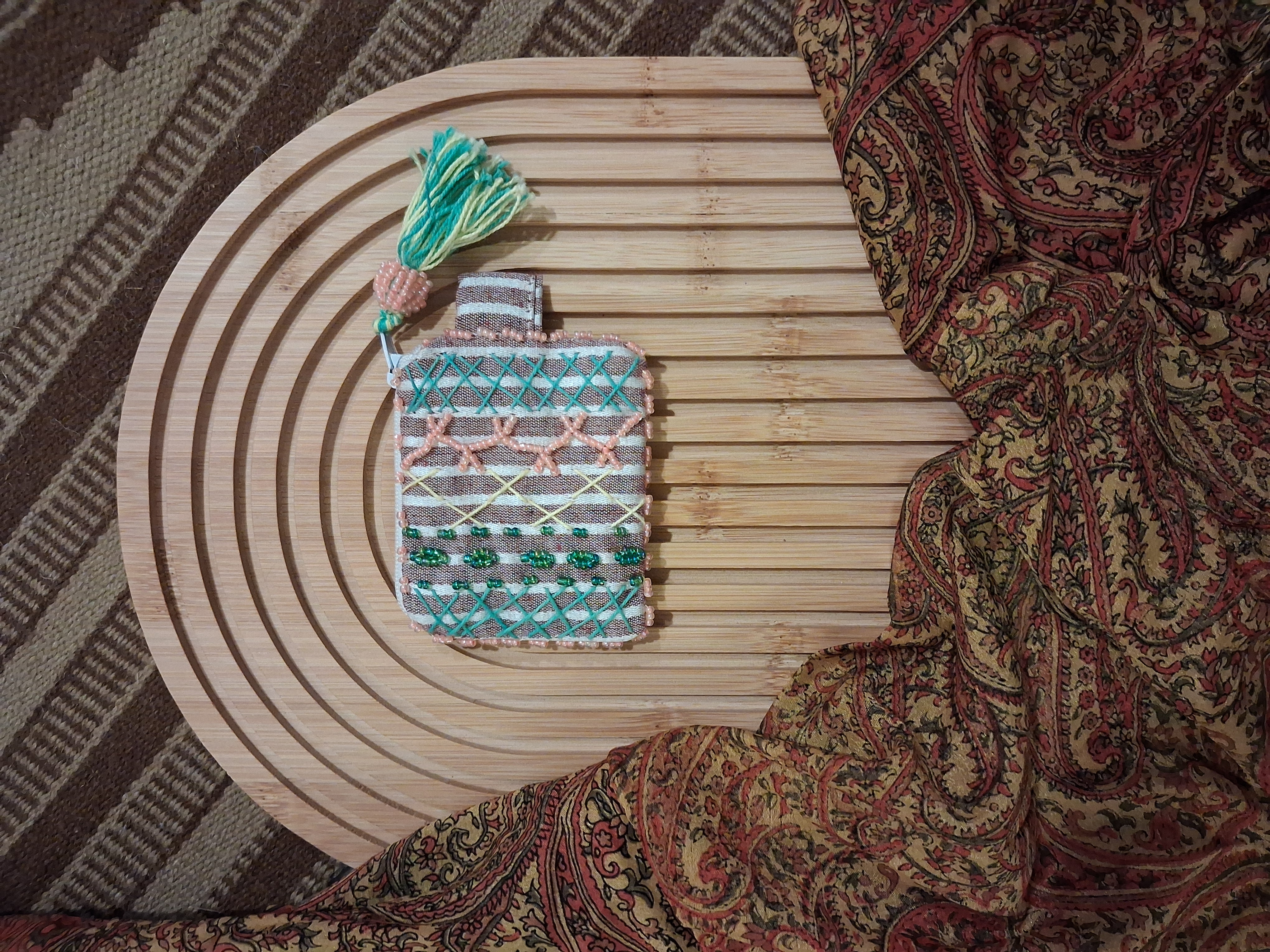 Cotton Candy Ornamented Pouch