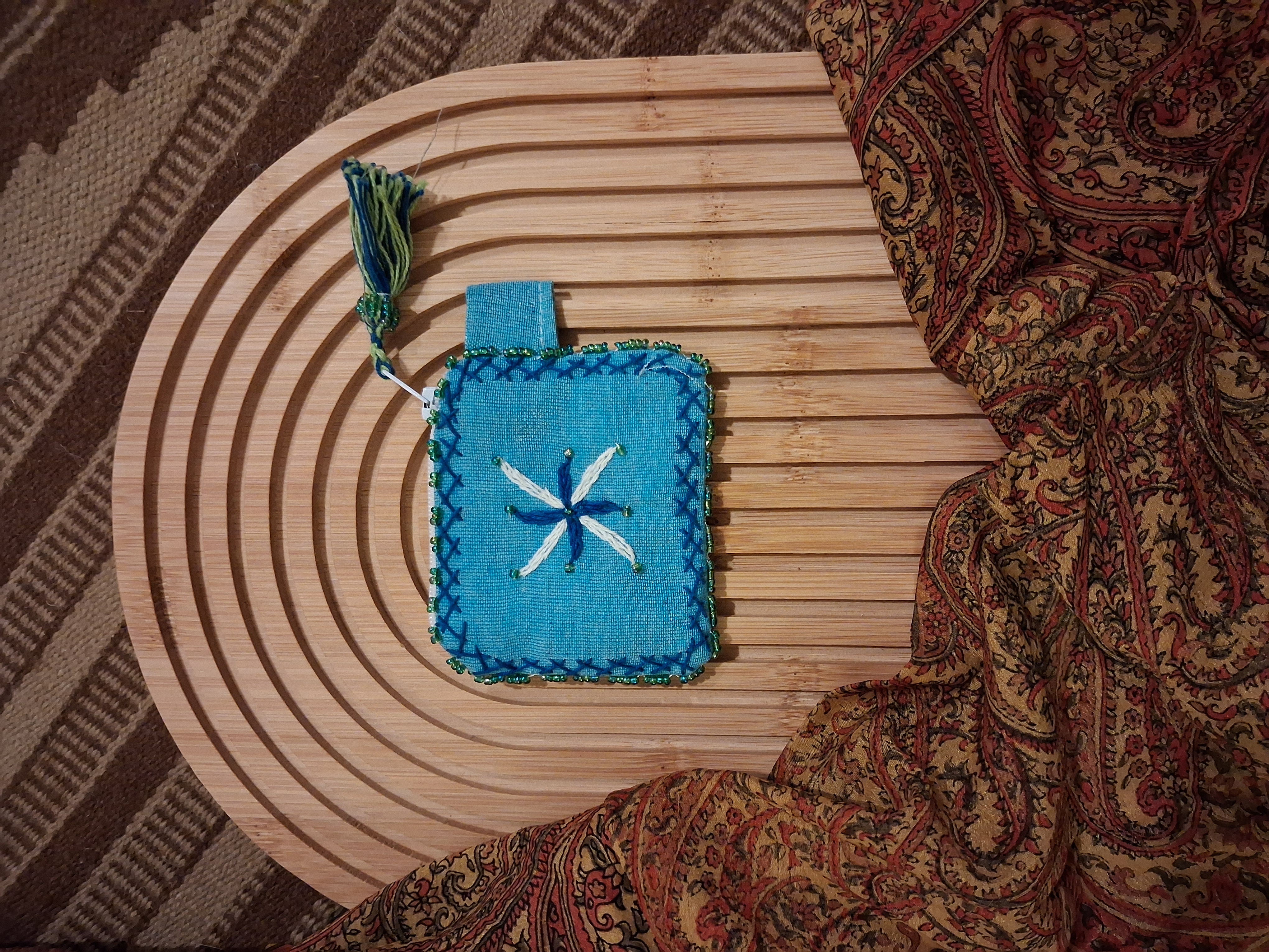 Cloudy Ornamented Pouch
