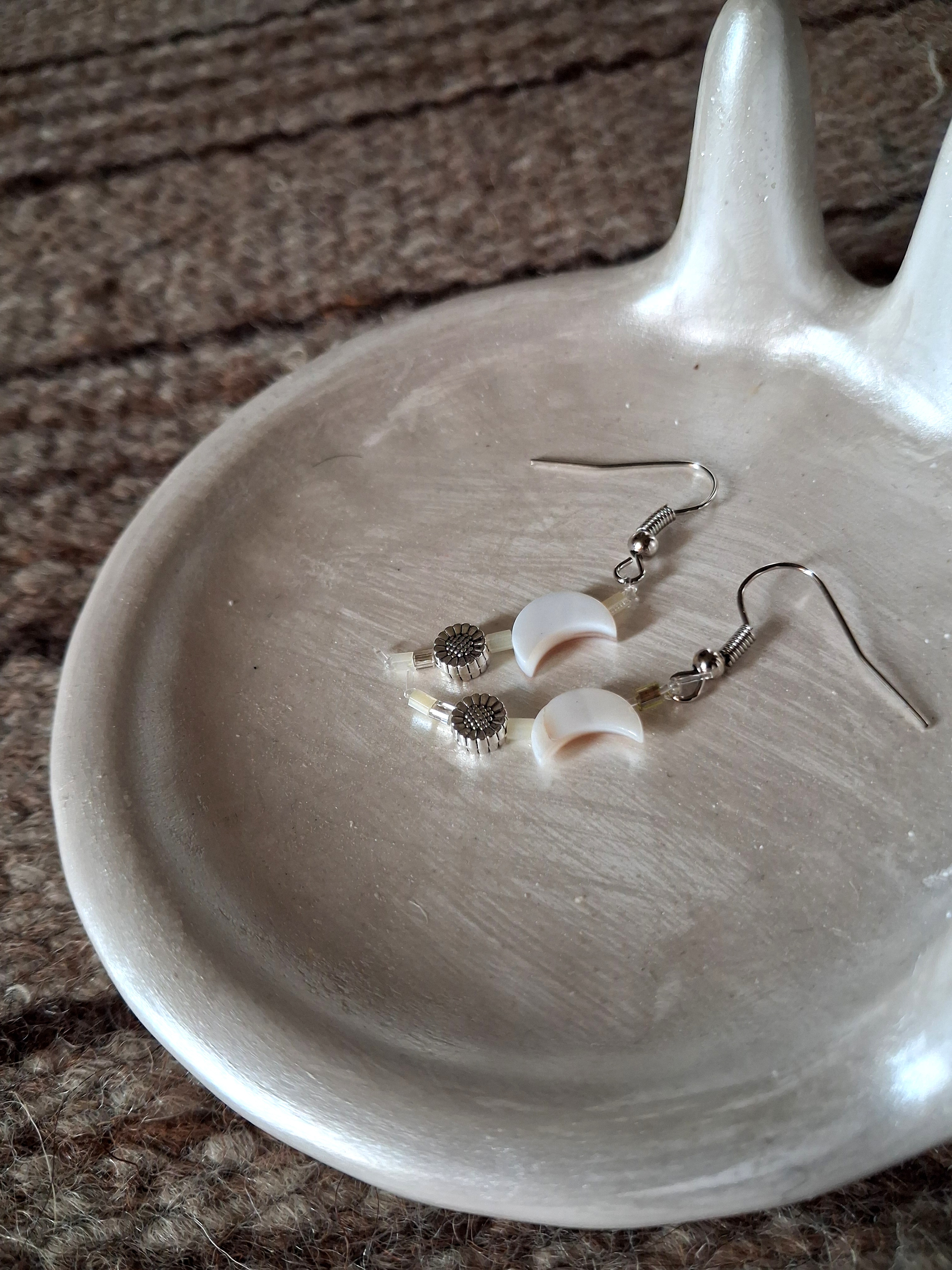 Moon & Flower Earrings