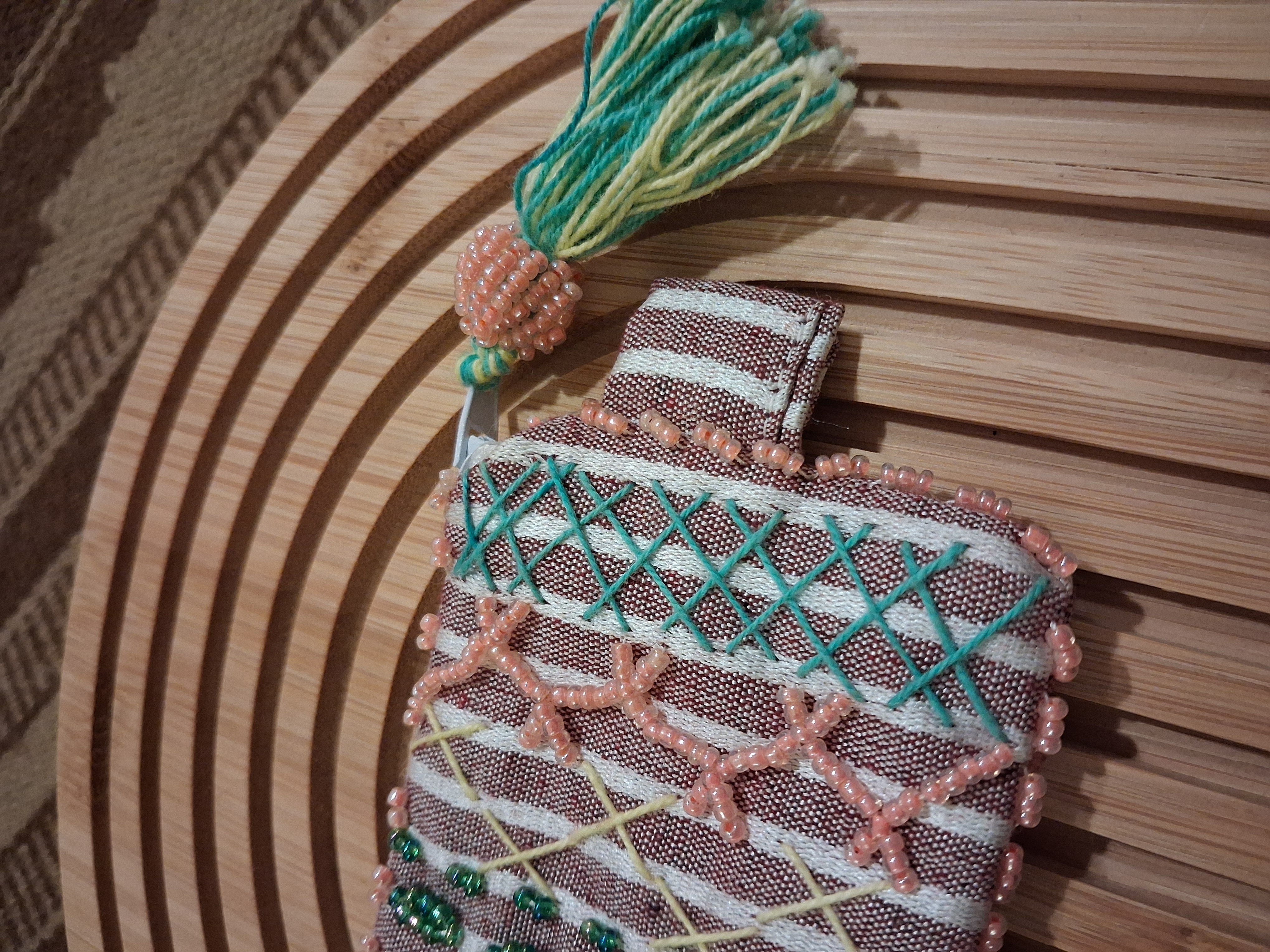 Cotton Candy Ornamented Pouch