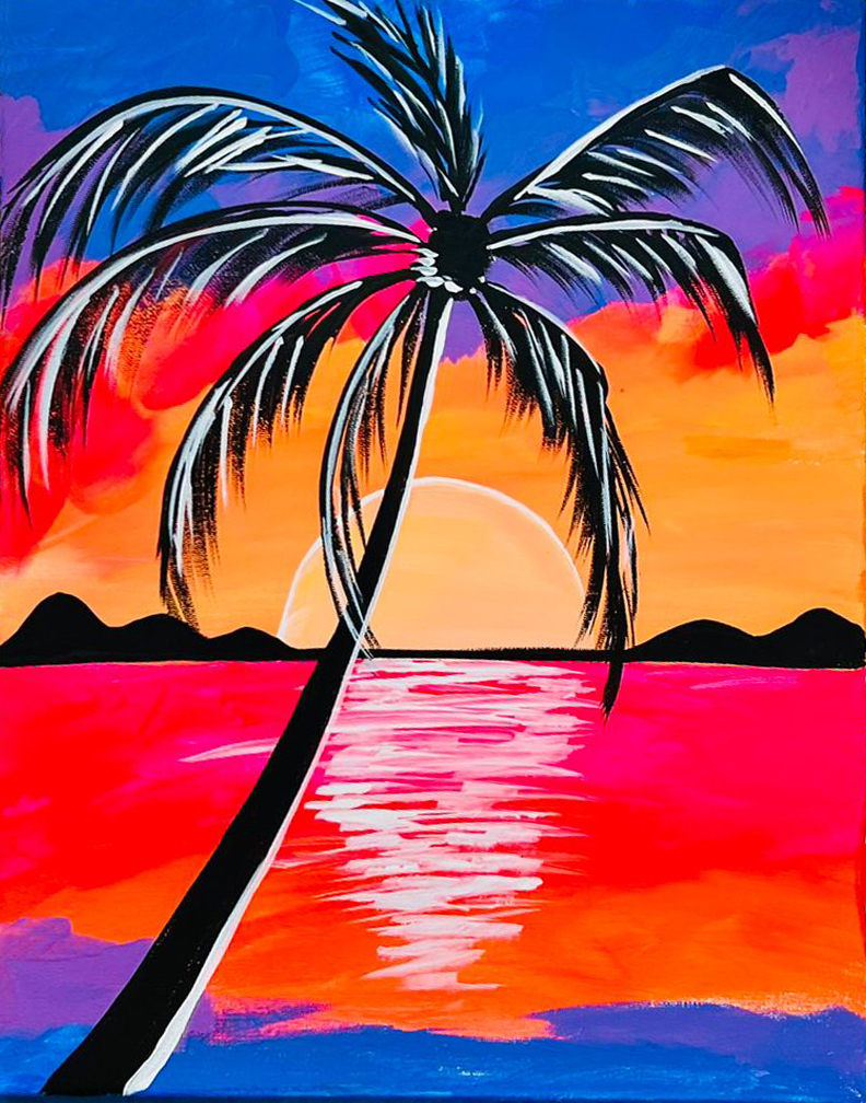 Sunset Palm Paint Party Cozumel | Jan 25 at 6 PM
