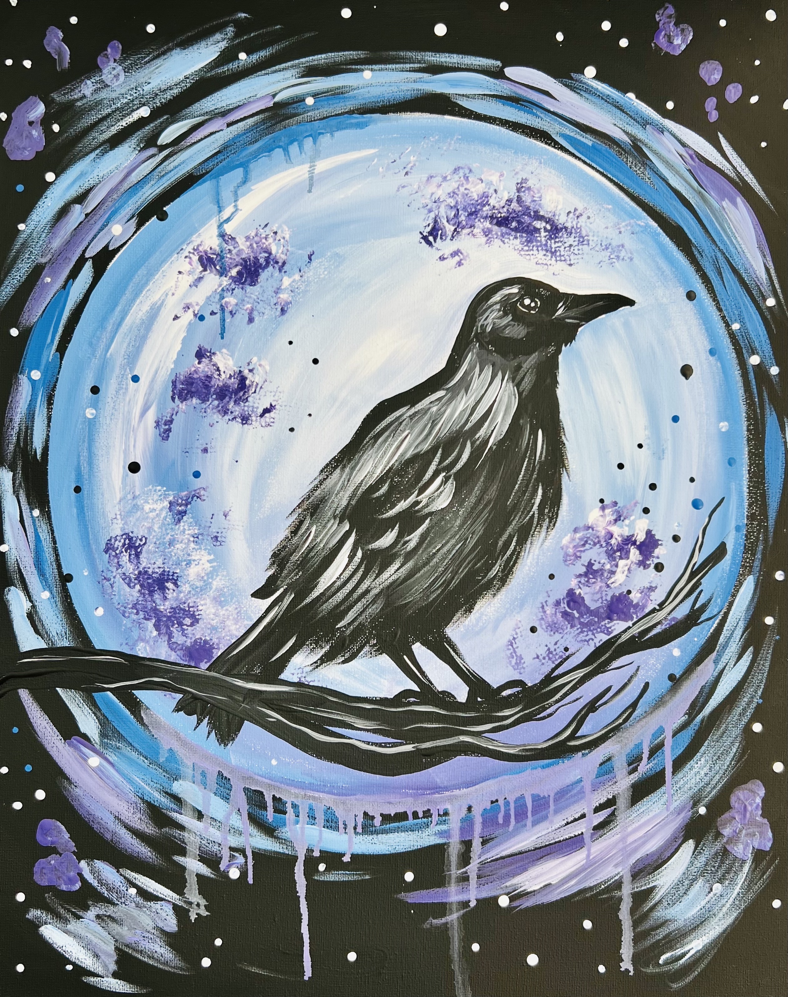 Twilight Raven Paint Party in Cozumel November 10 at 6 PM
