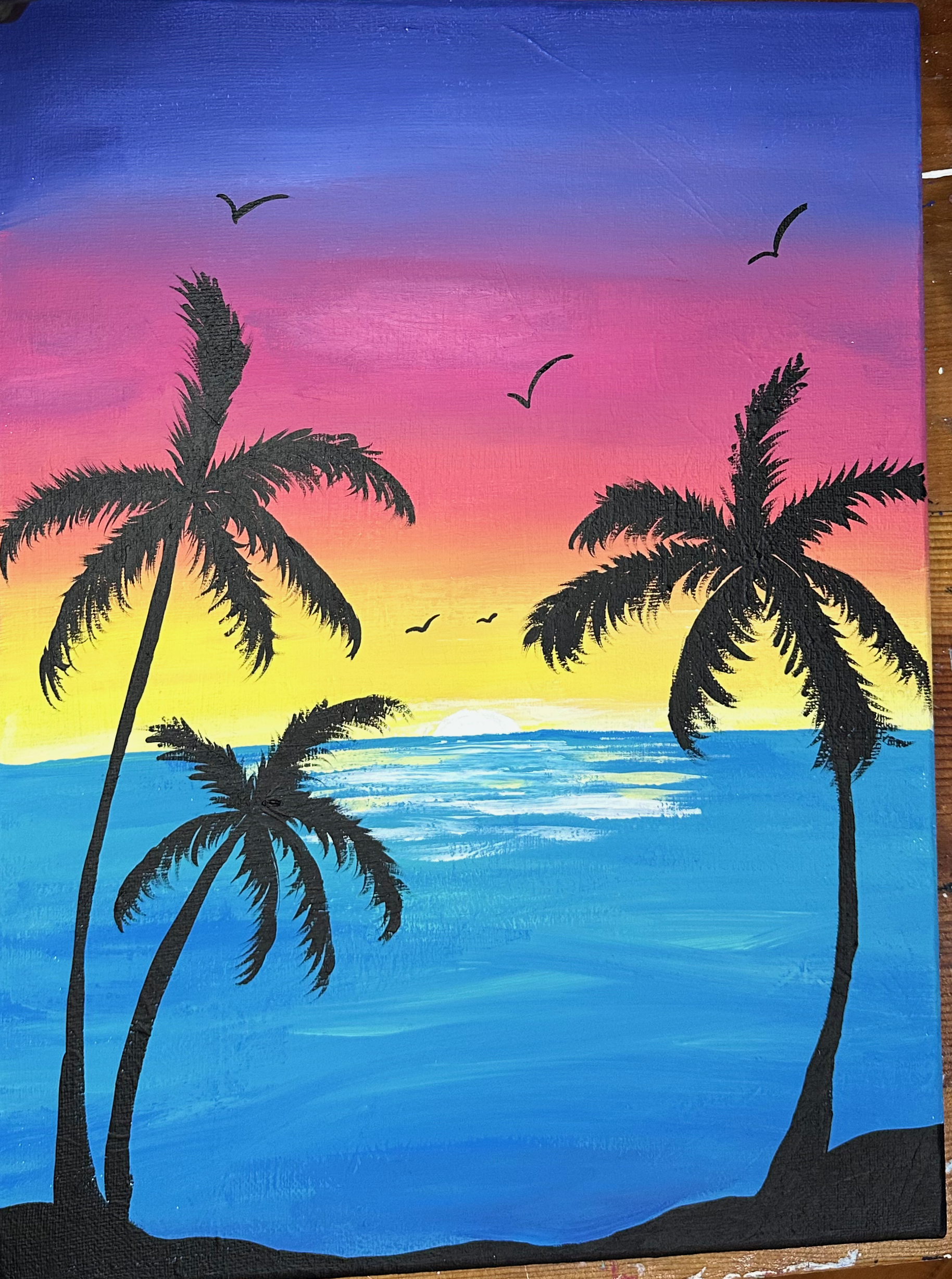 Beach Sunset Paint Party in Cozumel September 28th 2025