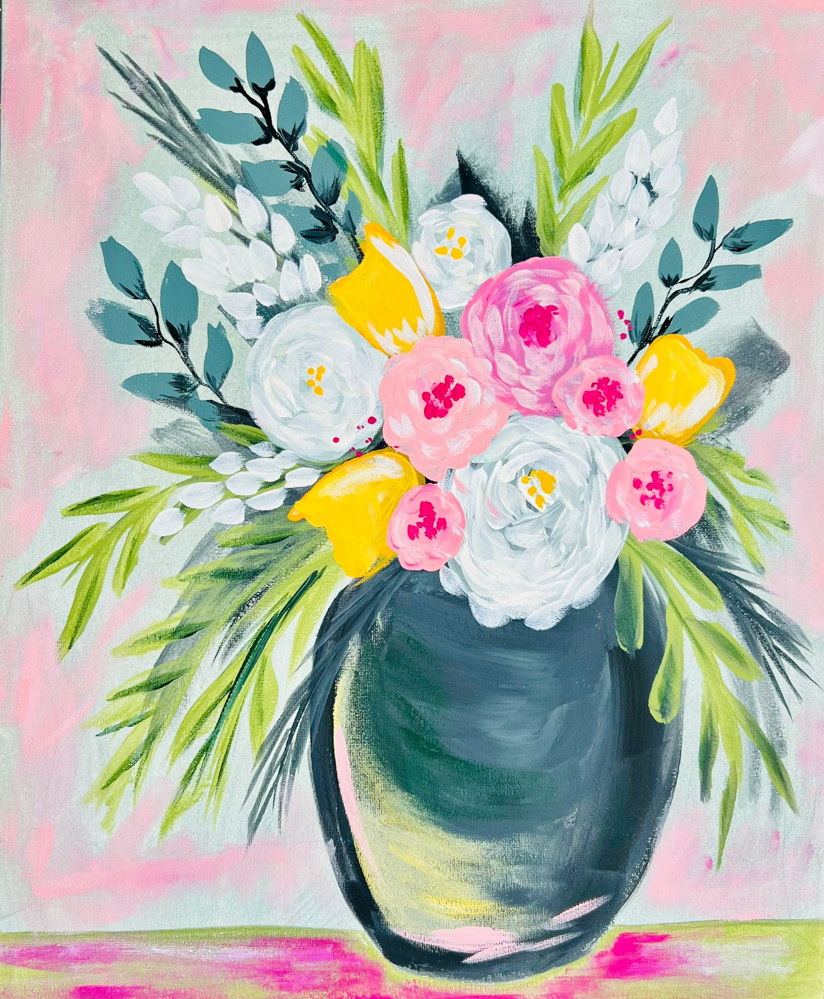 Spring Florals Paint Party Cozumel | Jan 9 at 5 PM