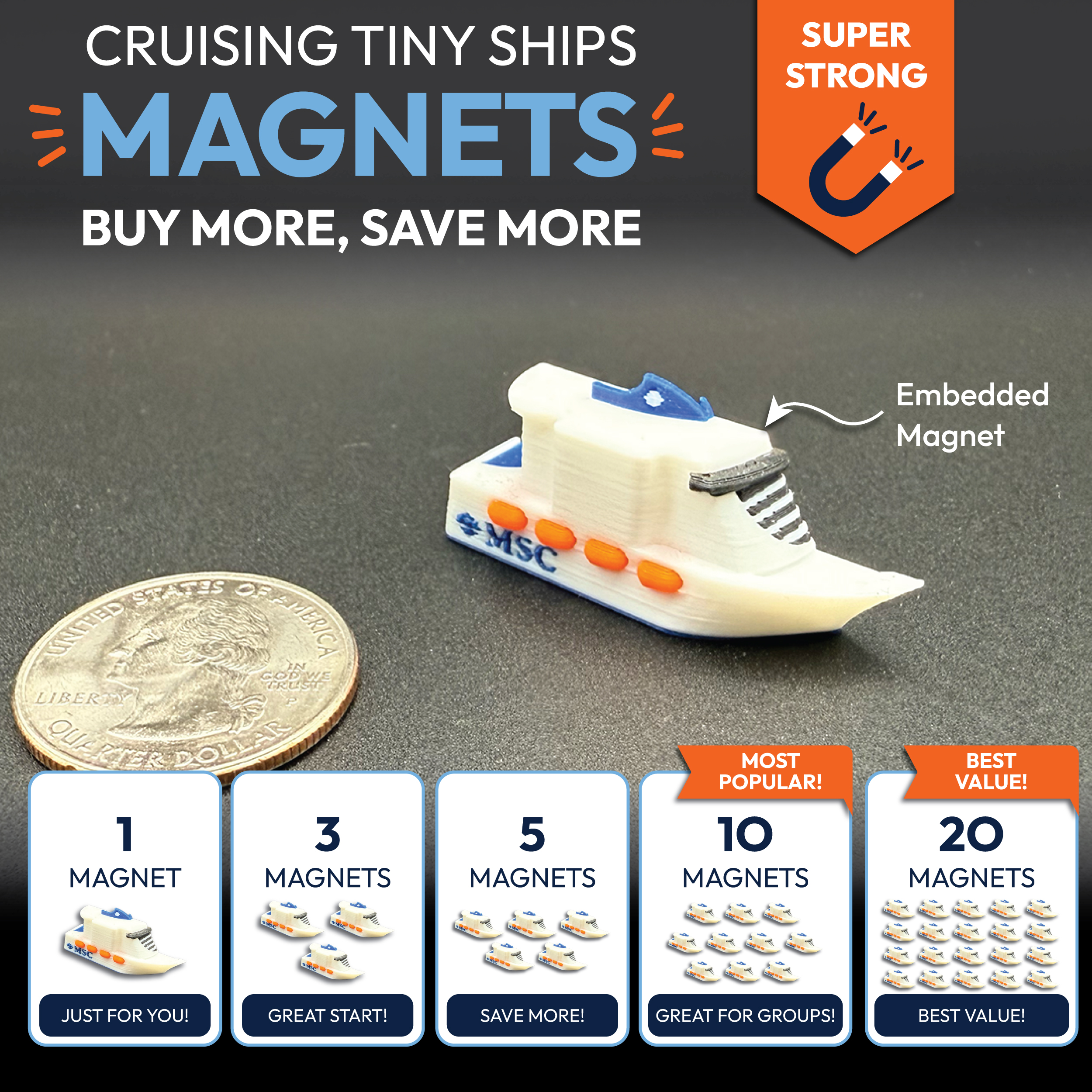 MSC - Seascape or Seashore – Magnet – Buy More, Save More