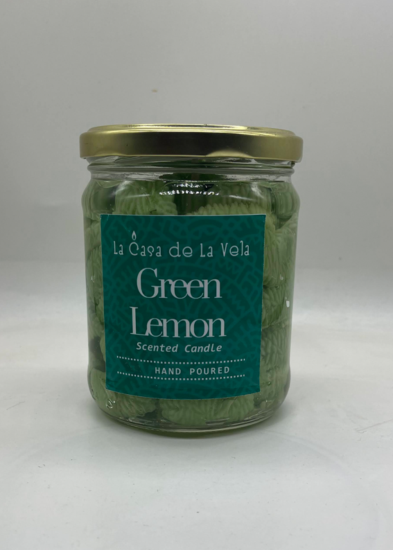 Vela aromática de Limón Verde