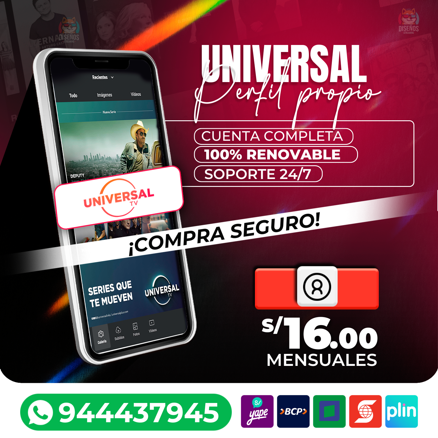 🌍 Universal+ 🎬✨ | Cuenta Completa 🔥✅