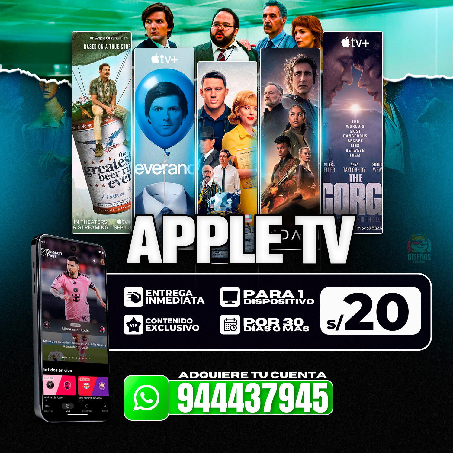 🍏 Apple TV+ Completa 📺✨⏳ 2 Meses 