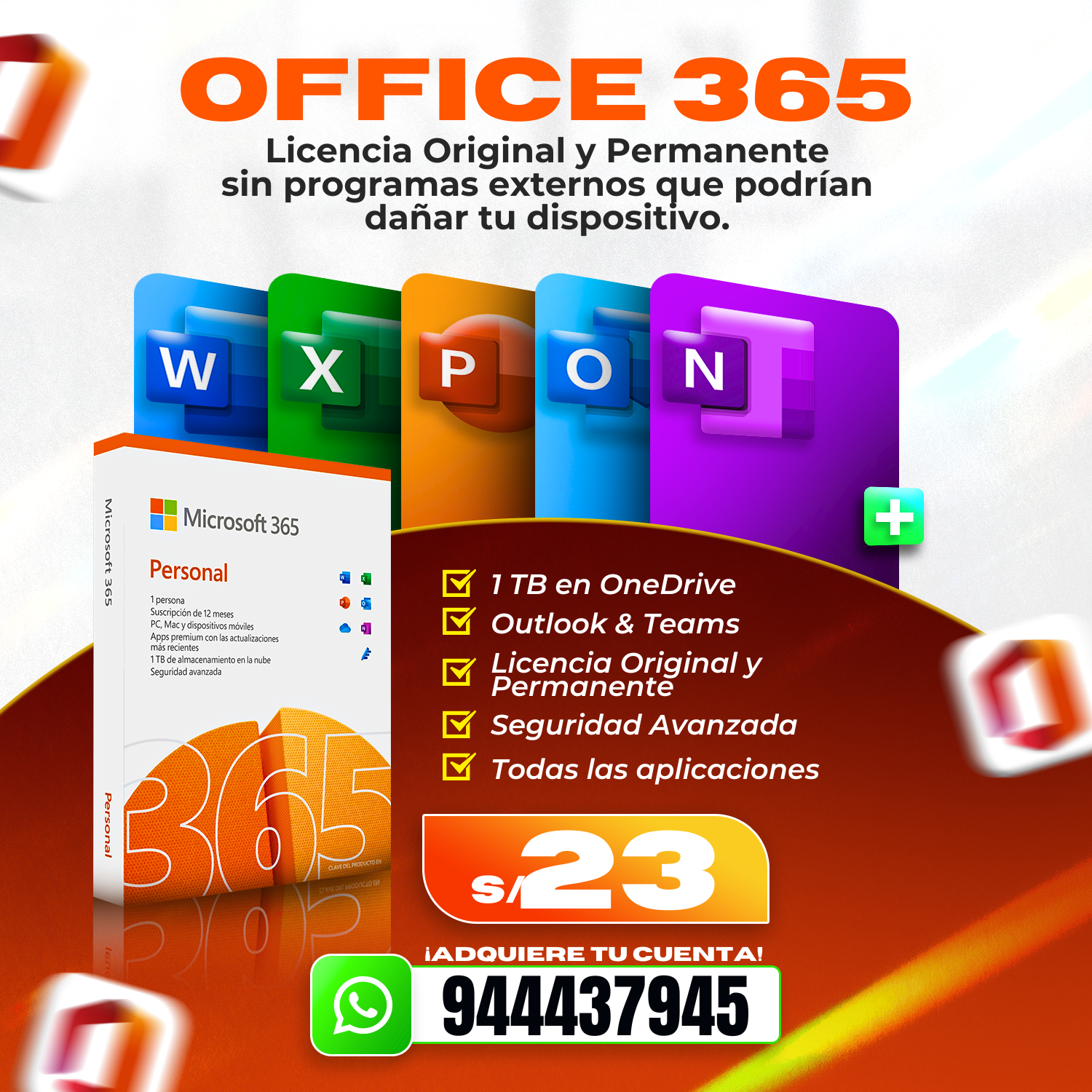 💻 Office 365 – 1 Año de Productividad