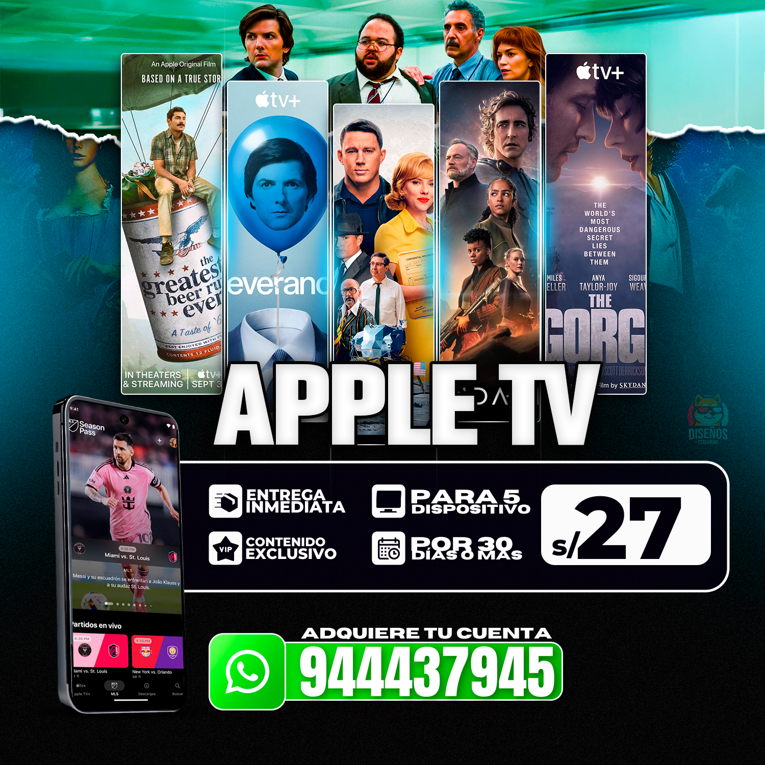 📺 Apple TV+ - Cuenta Completa (3 Meses) 🎬✨
