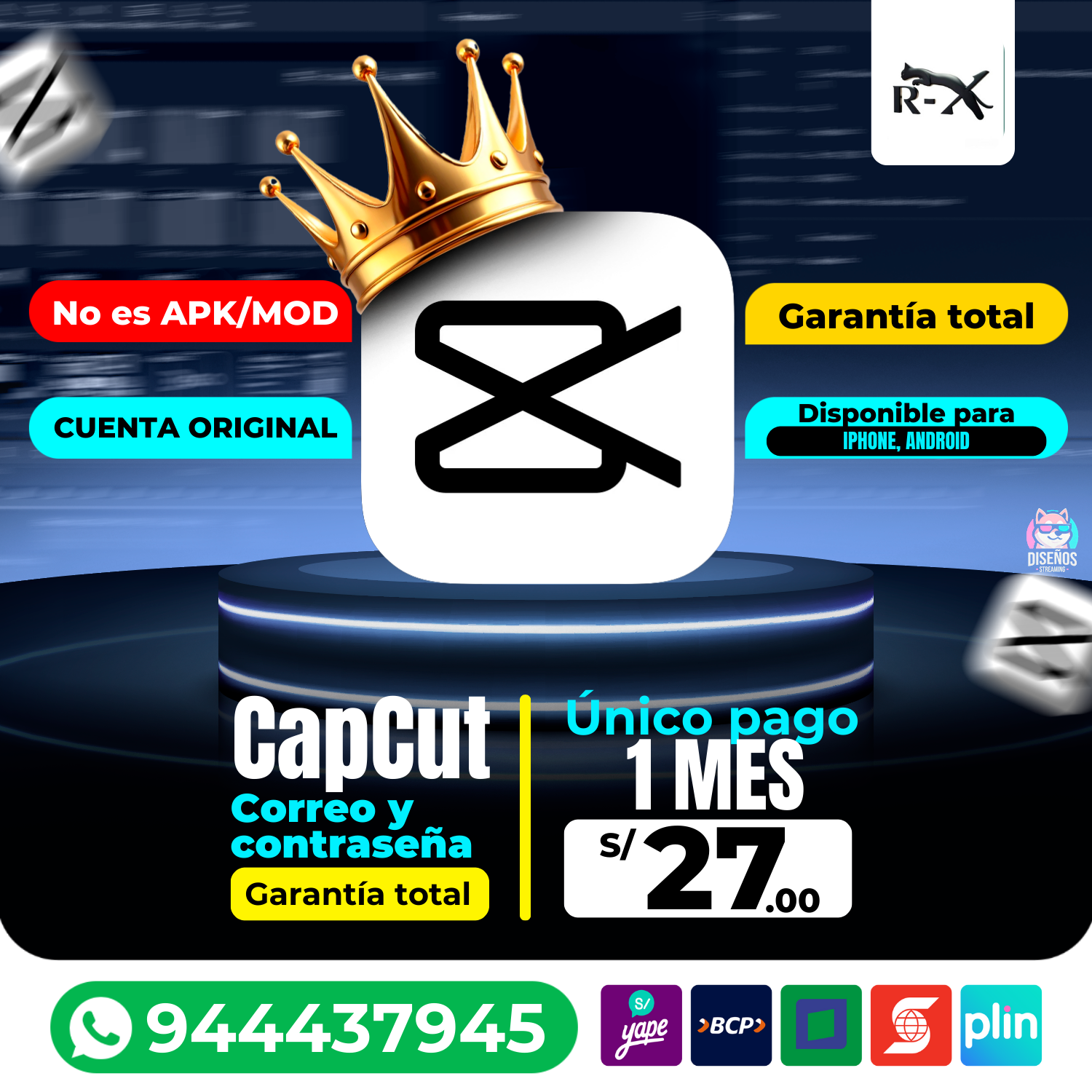 🎬 CapCut Pro Móvil - 1 Perfil 📱