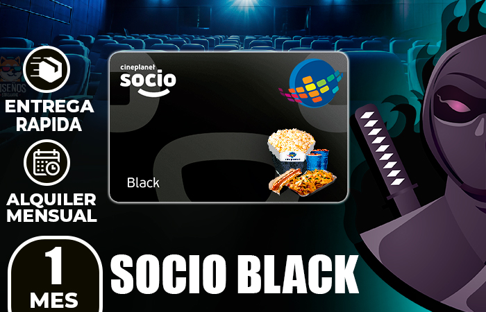 🎥 SOCIO BLACK 1 MES - CINEPLANET 🍿🎬