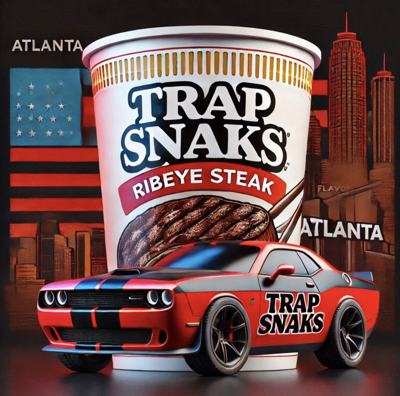 Trap Snaks Ribeye Steak Noodle Cup