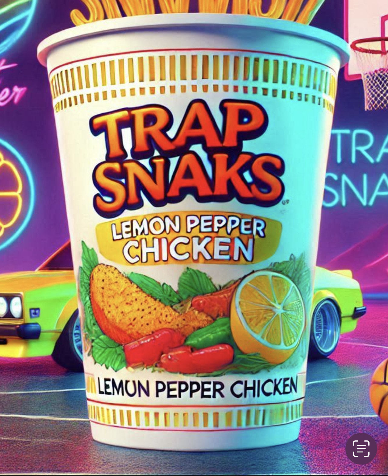 Trap Snaks Lemon Pepper Chicken Noodle Cup