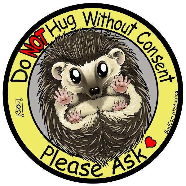 Consent Hedgehog, Please Ask! Sticker