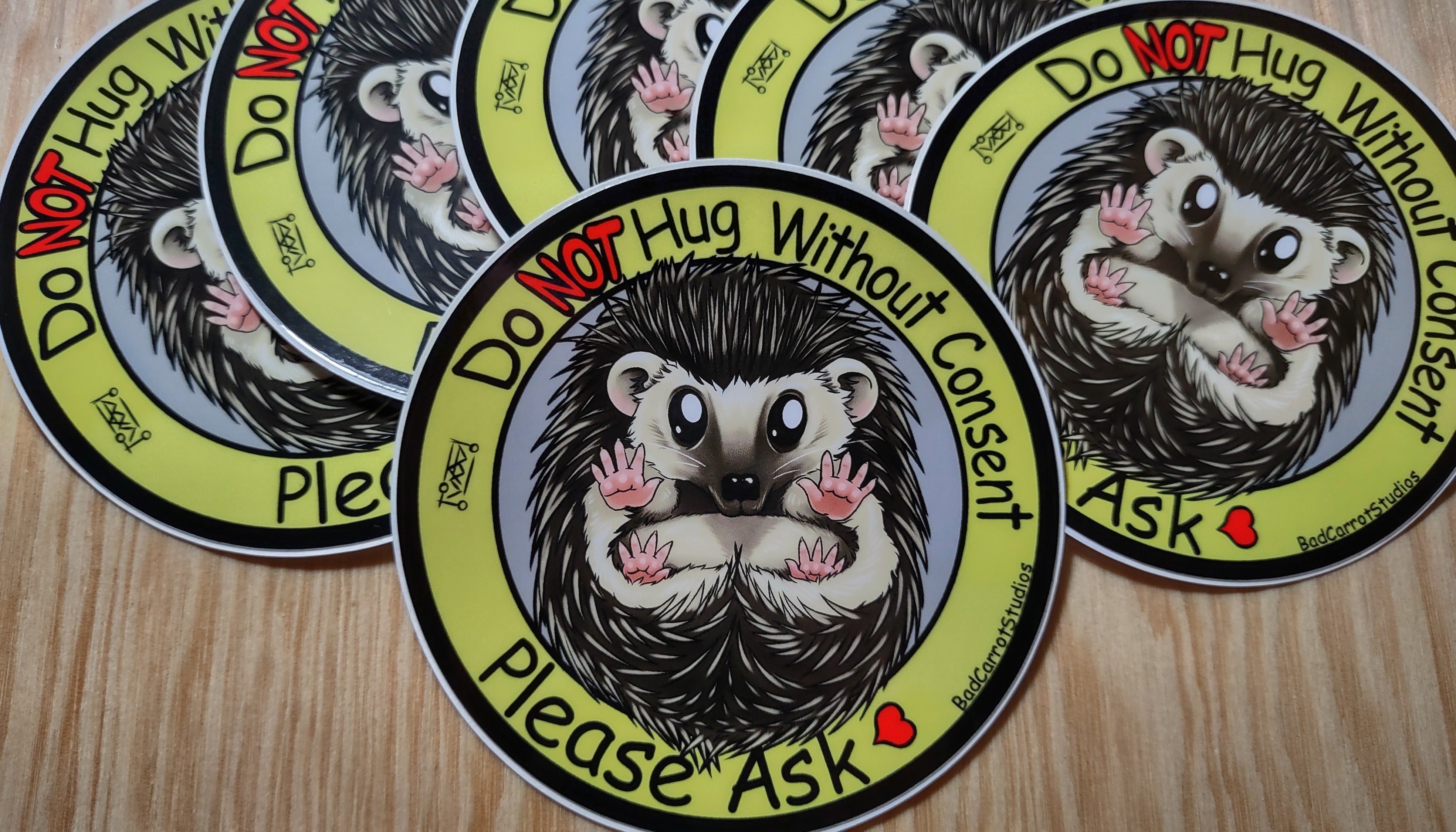 Consent Hedgehog, Please Ask! Sticker
