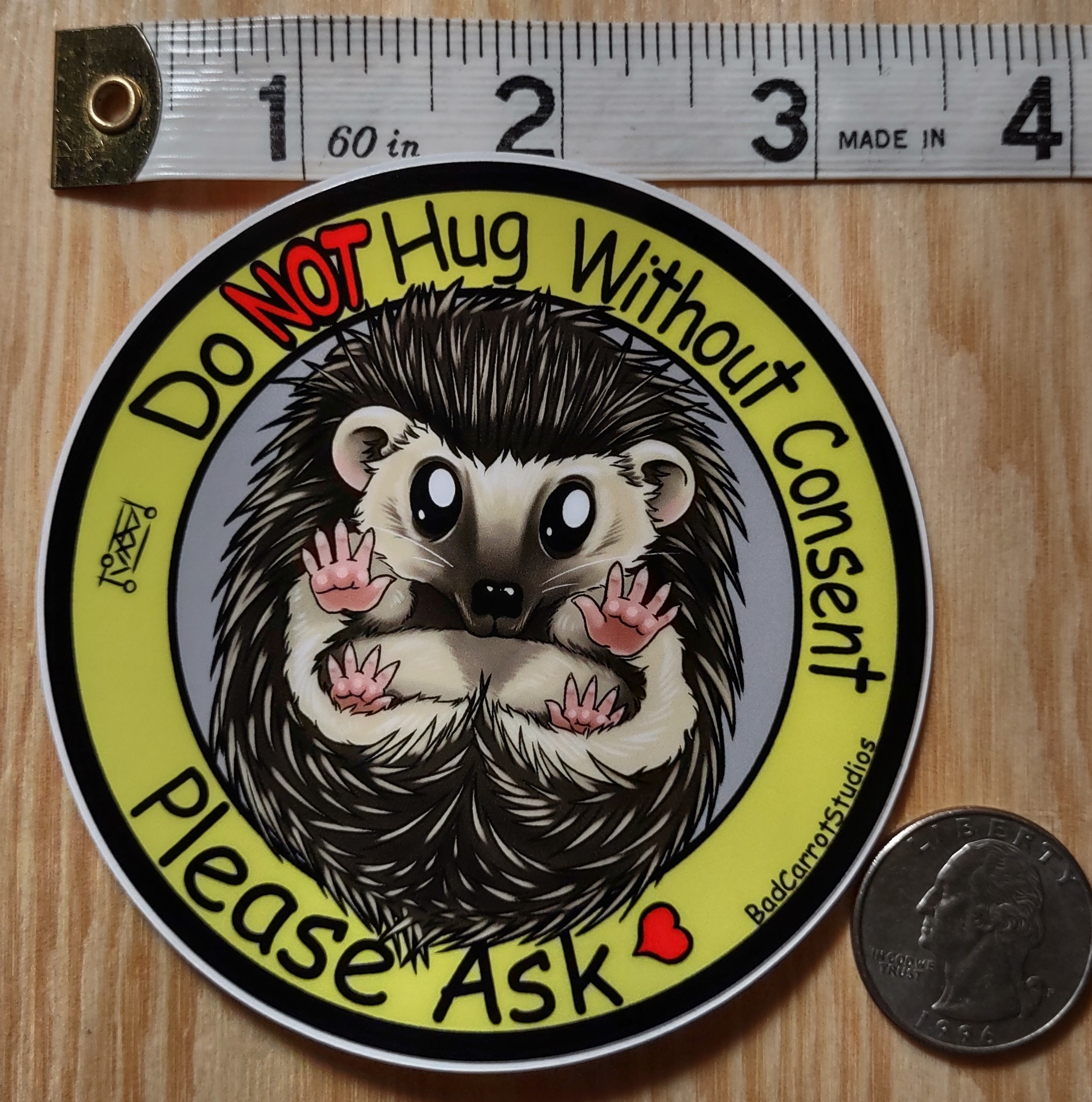 Consent Hedgehog, Please Ask! Sticker