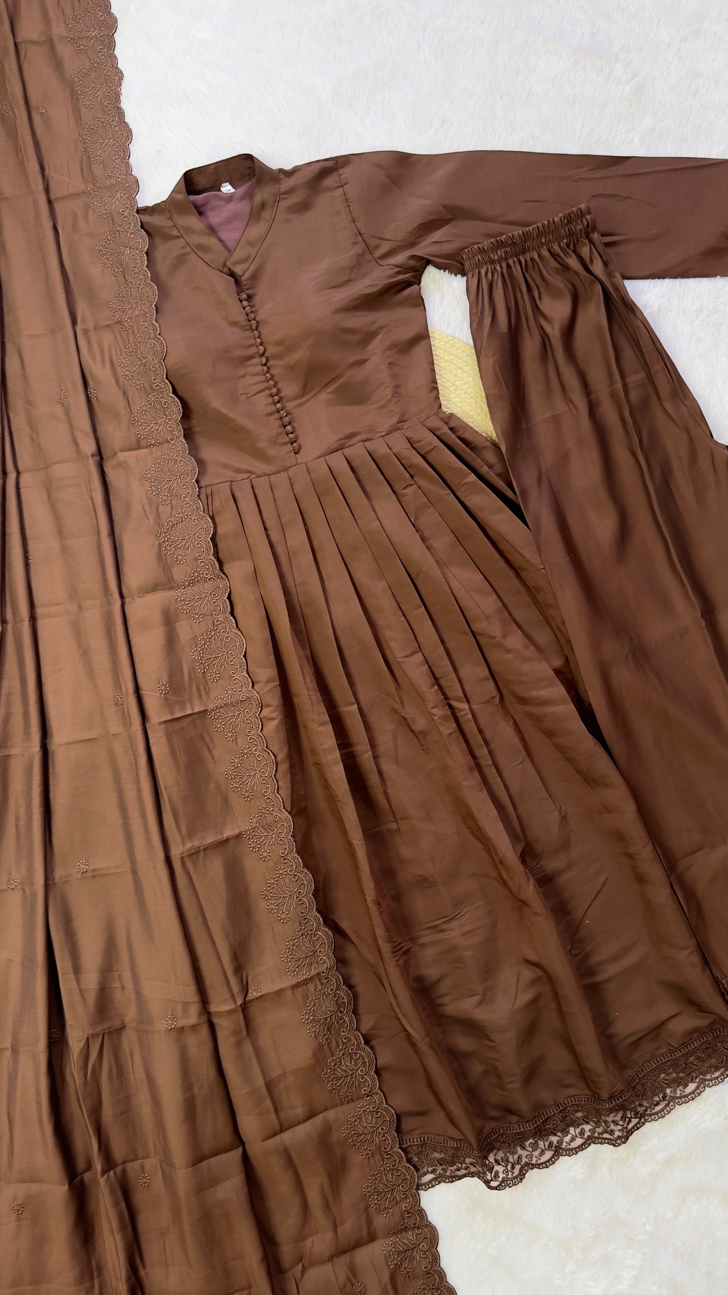  Roman silk anarkali set