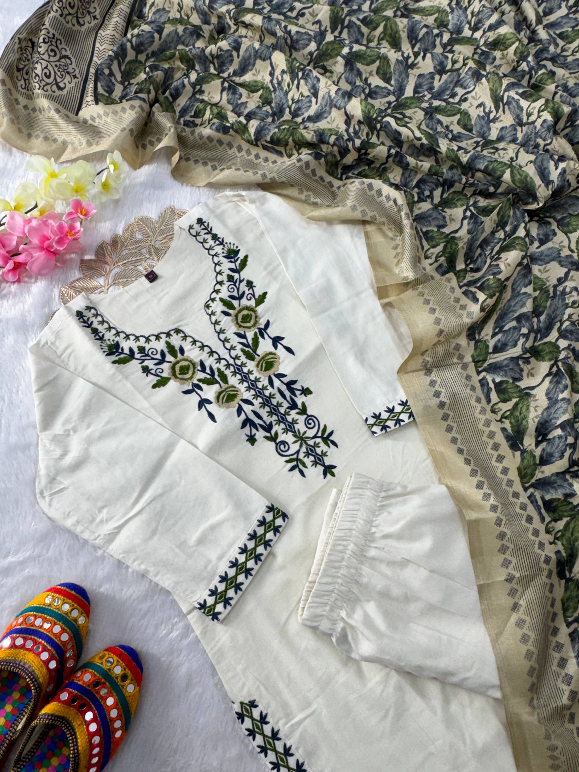 Khadi cotton kurti set