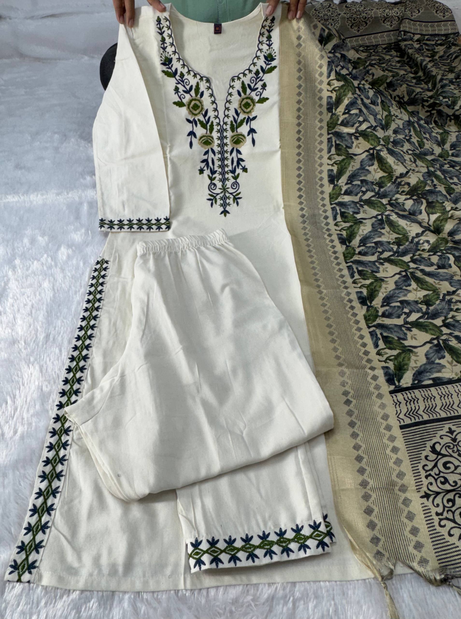 Khadi cotton kurti set