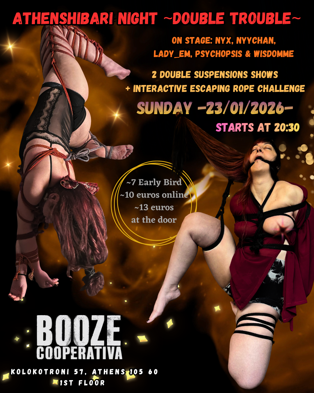 AthenShibari Night + Escaping Rope Challenge + Kinky Bazaar Night