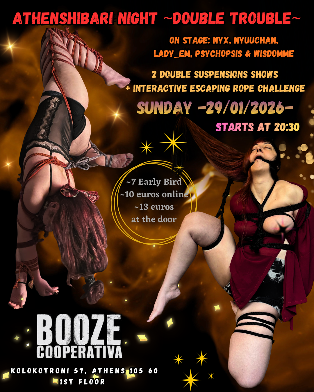 AthenShibari Night + Escaping Rope Challenge + Kinky Bazaar Night