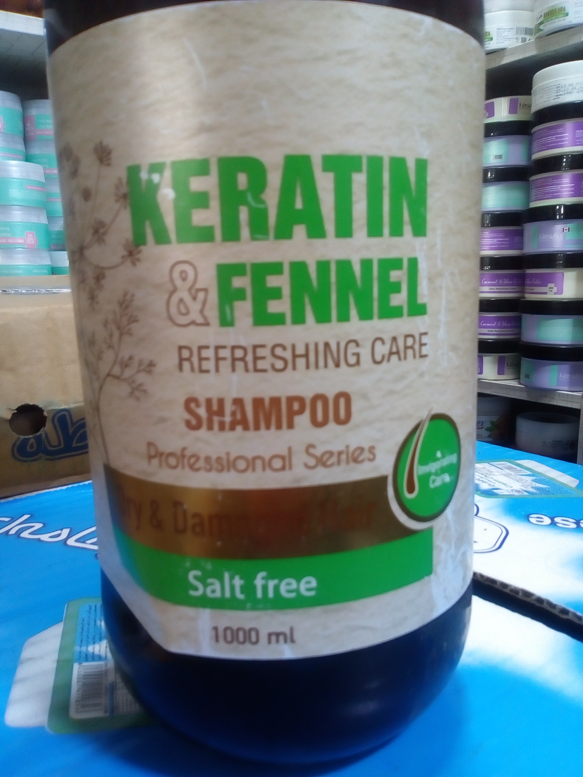 Schön Keratin Fennel Refreshing Care Shampoo 1000ML – Professional Series for Dry & Damaged Hair | Salon-Grade Anti-Frizz, Nourishing & Repair Formula for Women | Best for Beauty Parlors & Working Ladies | Long-Lasting Smoothness, Shine & Hair Fall 