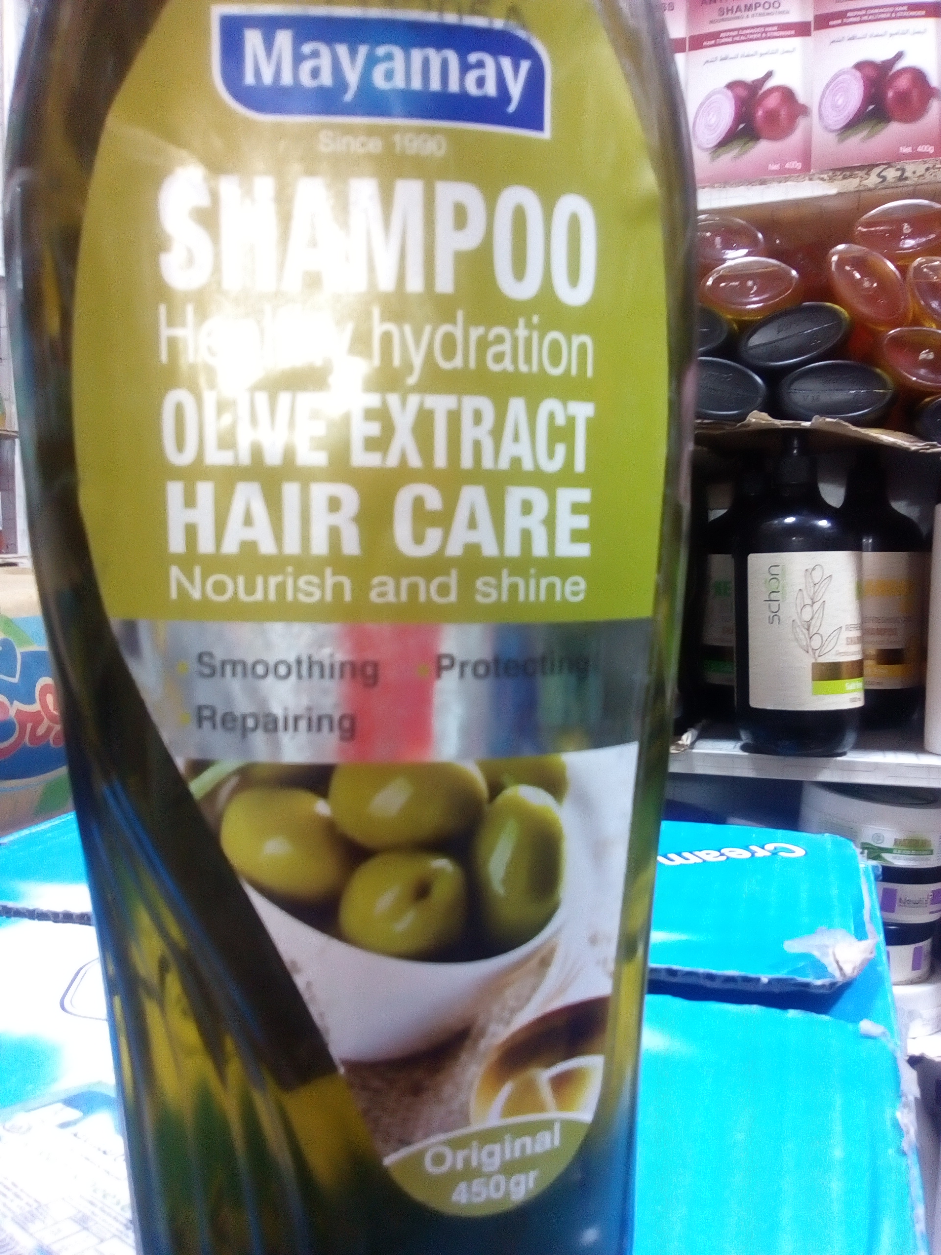 Mayamay Olive Extract Hair Care Shampoo 500ML – Iranian Organic Professional Series for Nourish, Shine & Healthy Hydration | Best for Beauty Parlors, Working Women & All Hair Types | Paraben-Free, Hair Strengthening, Frizz Control, Natural Shine Form