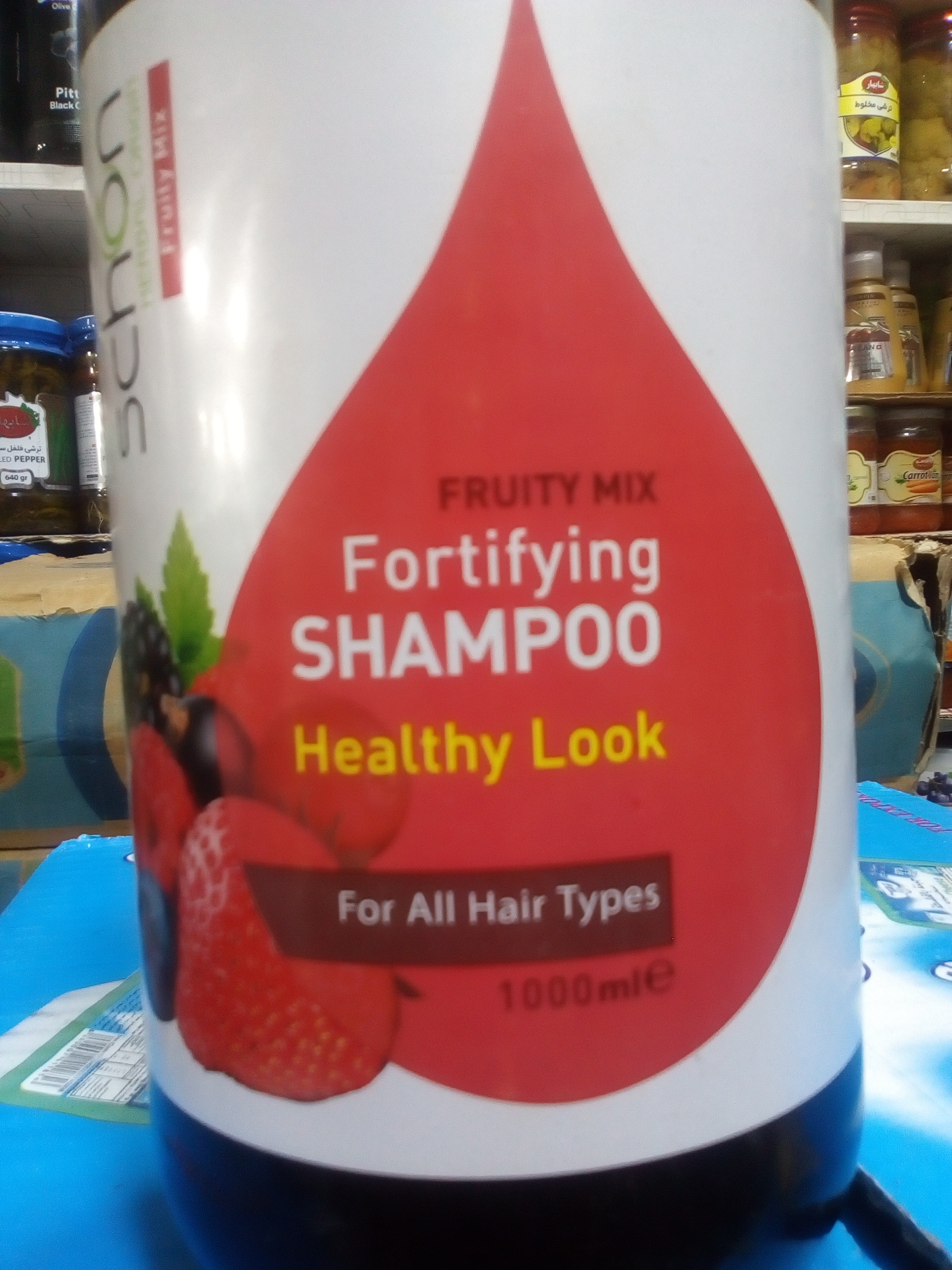 Schon Fruity Mix Fortifying Shampoo 1000ML – Iranian Organic Professional Shampoo for All Hair Types | Healthy, Shiny, Volumized Look | Parlor Use & Daily Care for Working Women | Anti-Hair Fall, Frizz Control & Nourishing Formula | پروفیشنل ایرانی ش