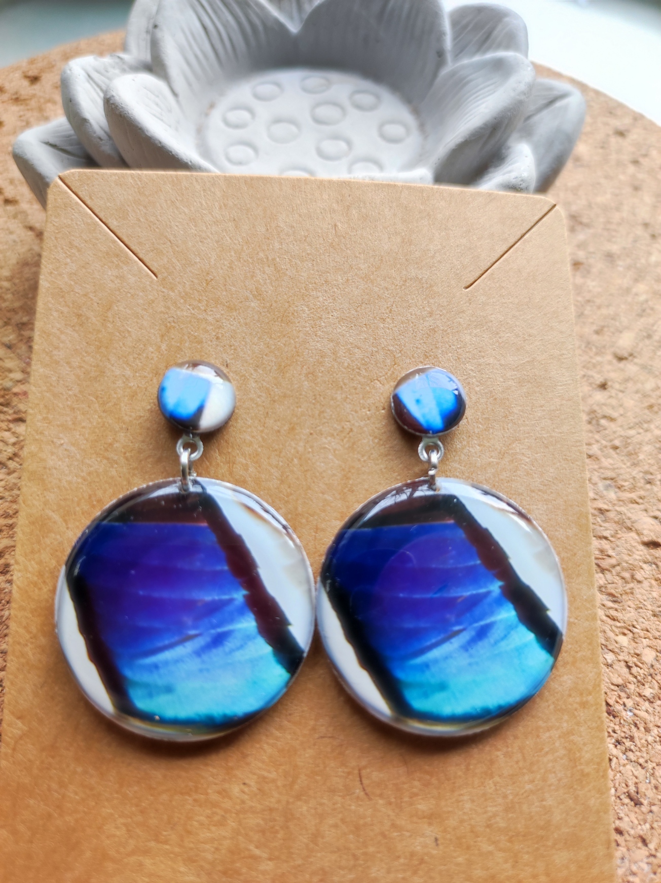 Boucles d'oreilles plume de canard