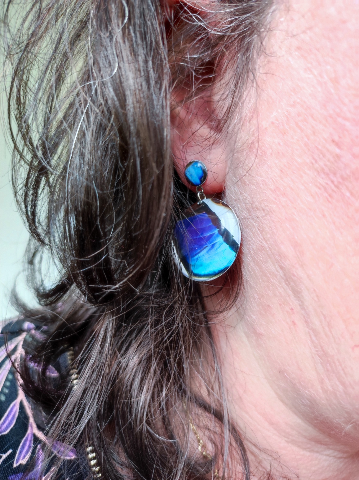 Boucles d'oreilles plume de canard