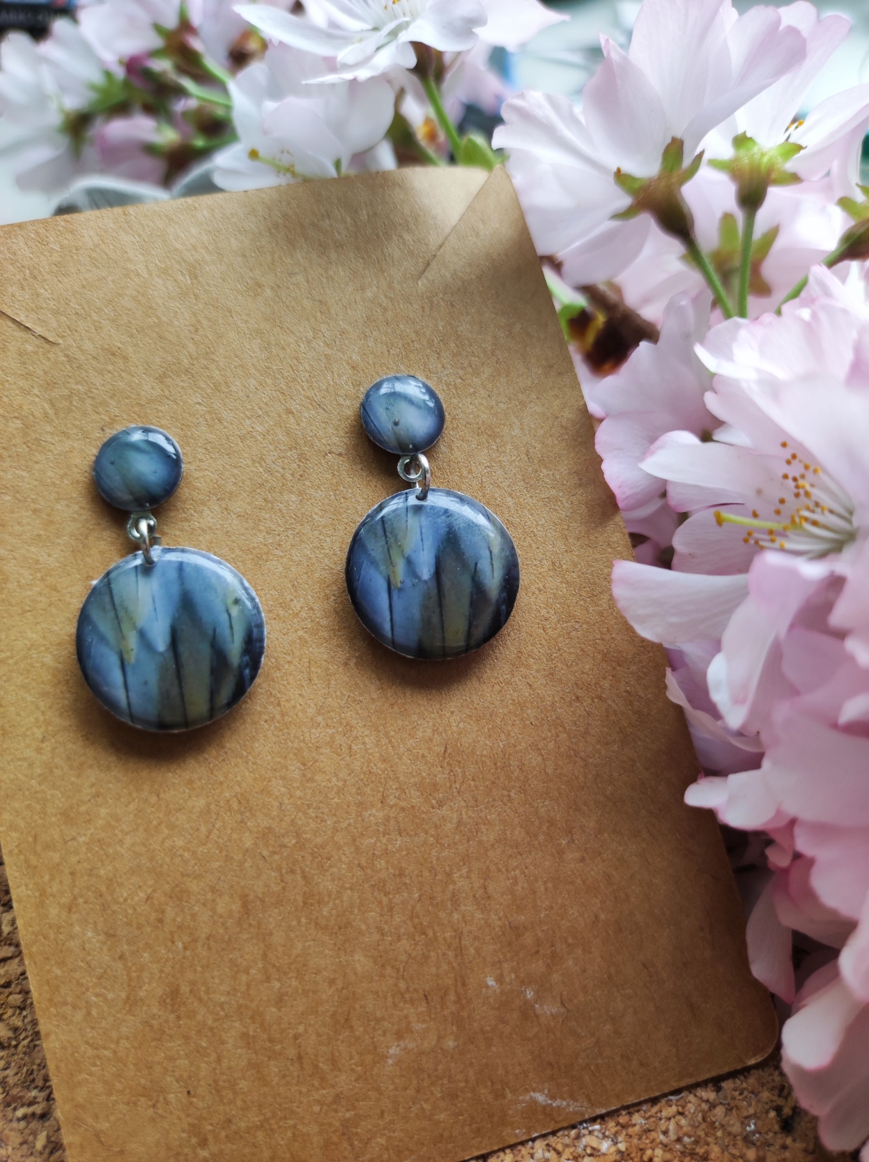 Boucles d'oreilles plumes de pélican