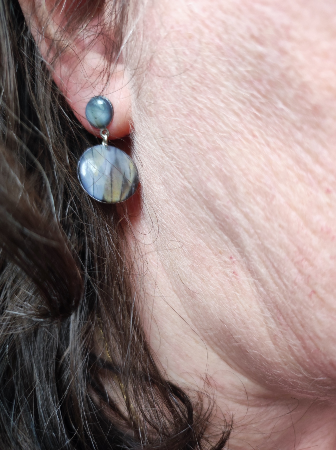 Boucles d'oreilles plumes de pélican