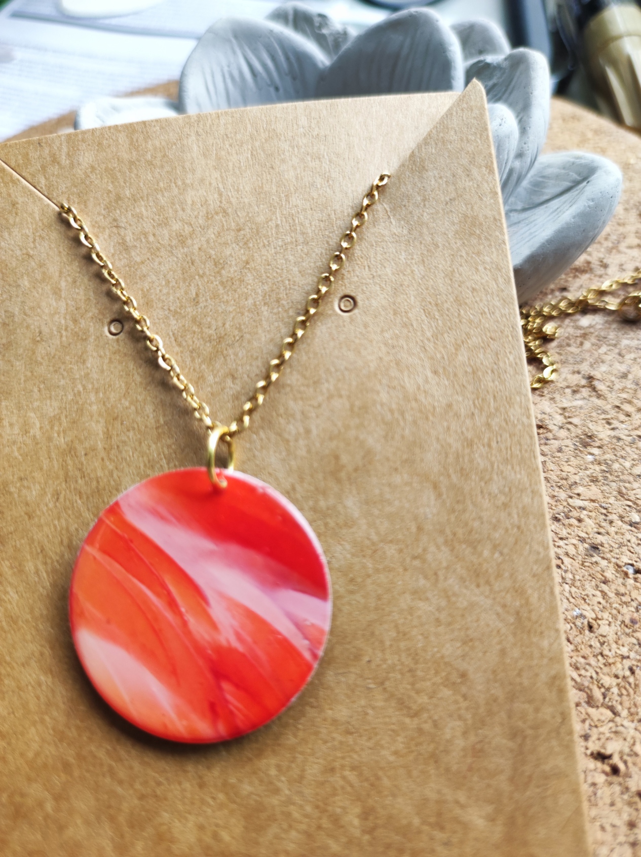 Collier plumes de flamant rose