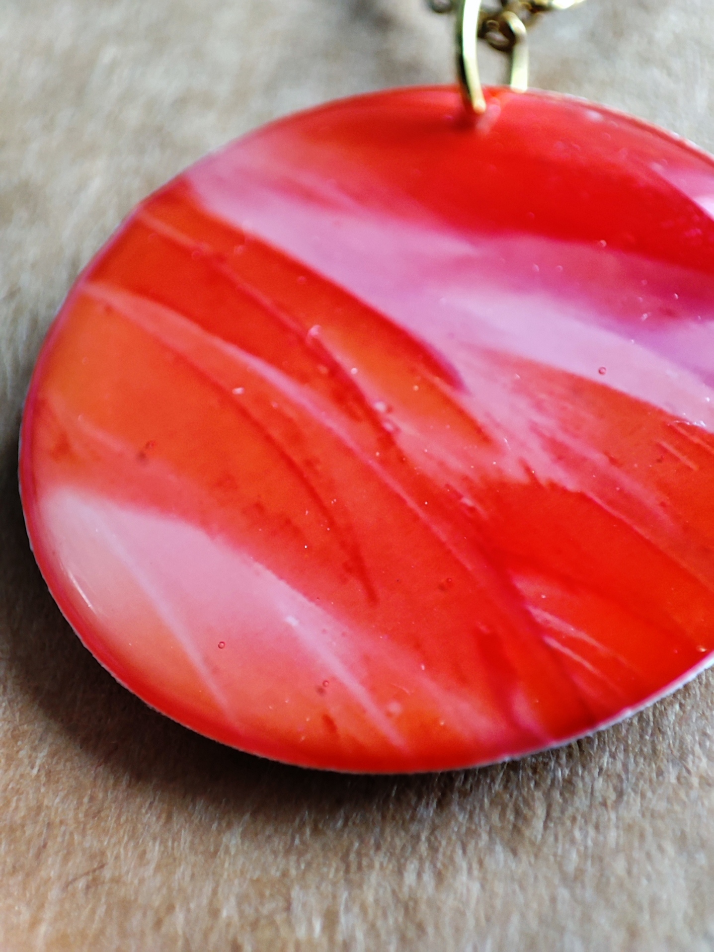 Collier plumes de flamant rose