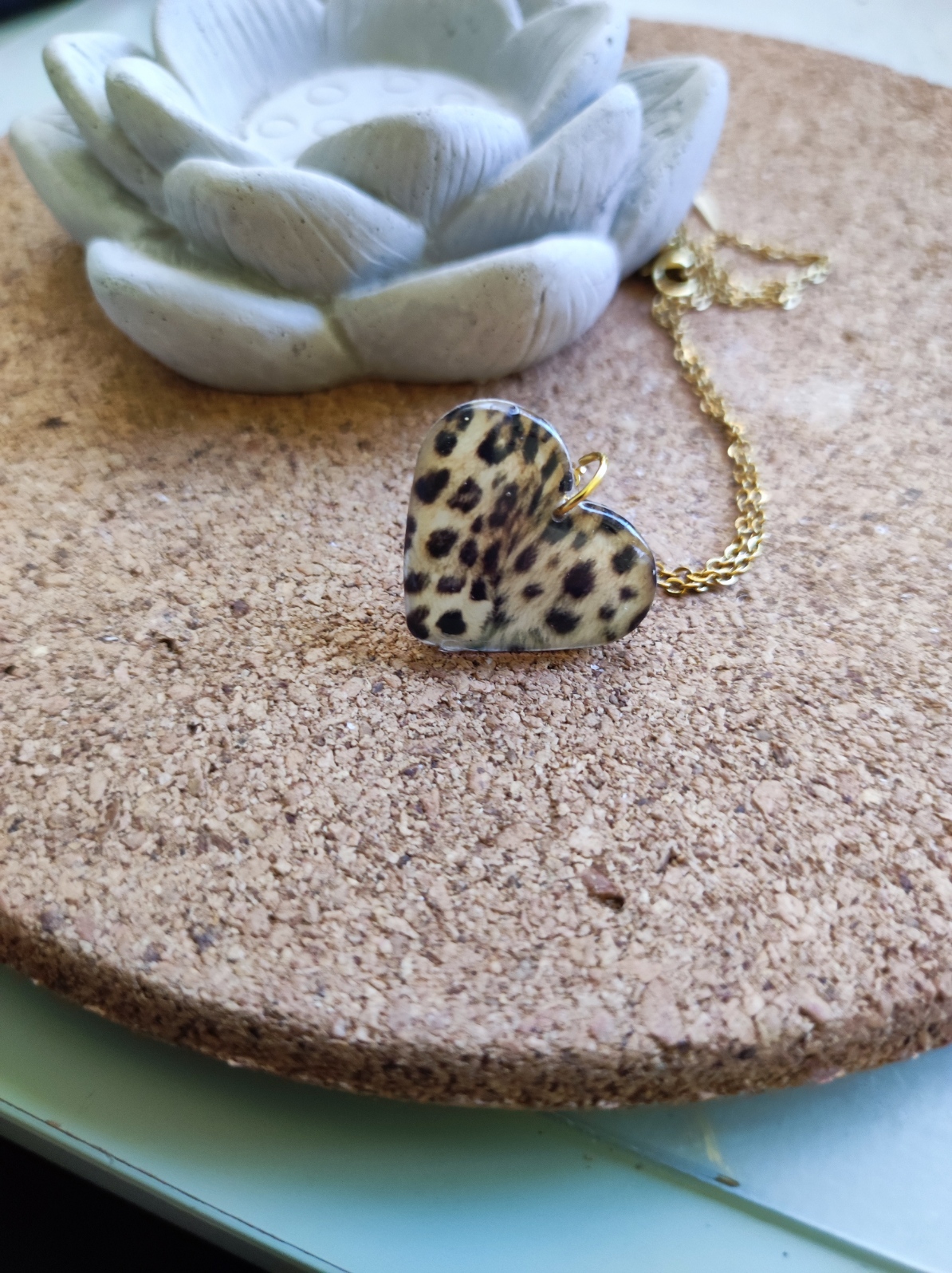 Collier cœur panthère de l'amour