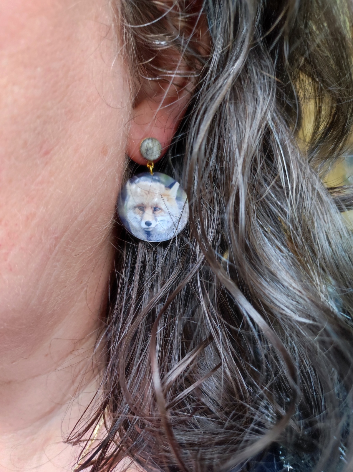 Boucles d'oreille renard