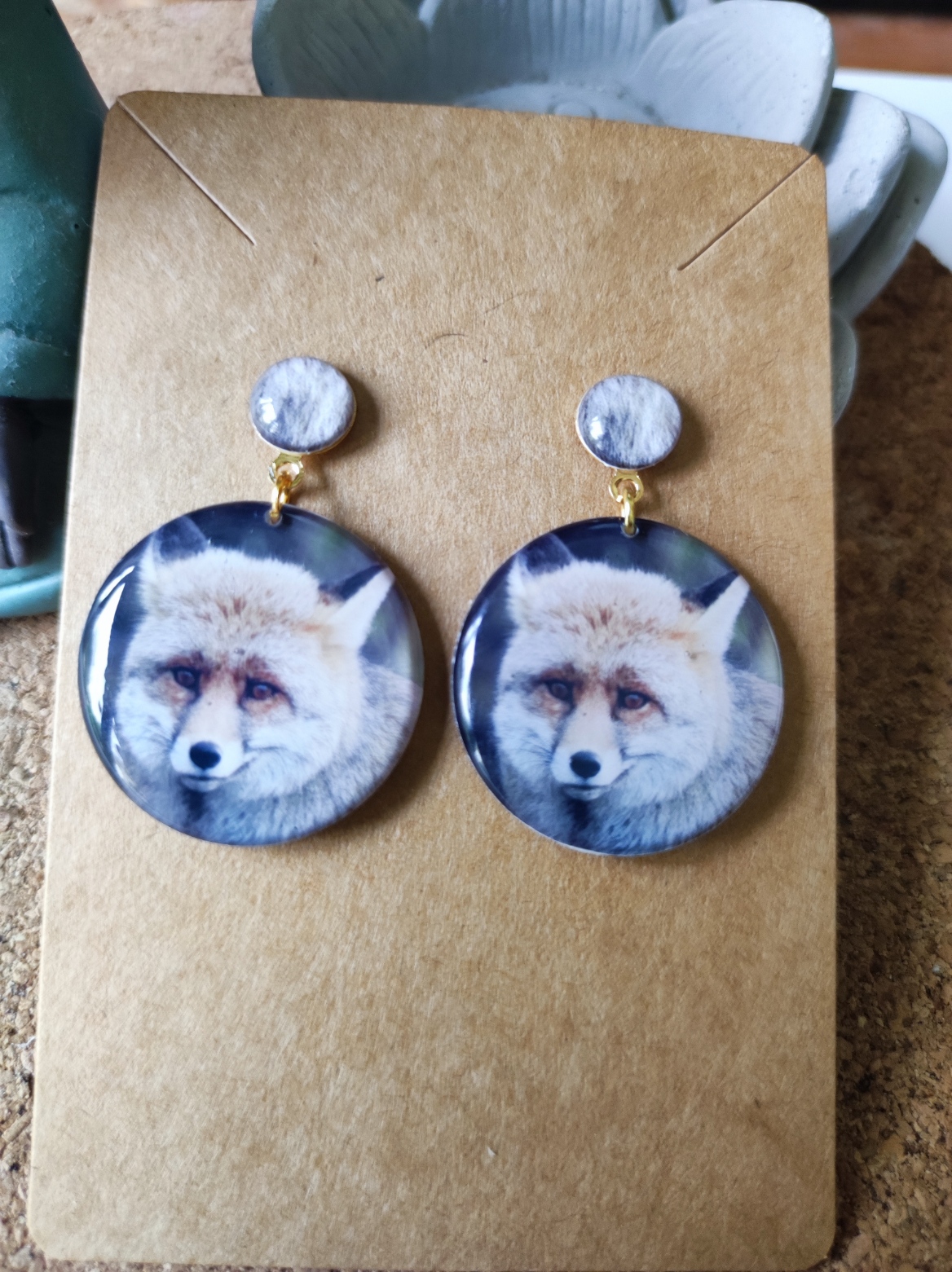 Boucles d'oreille renard