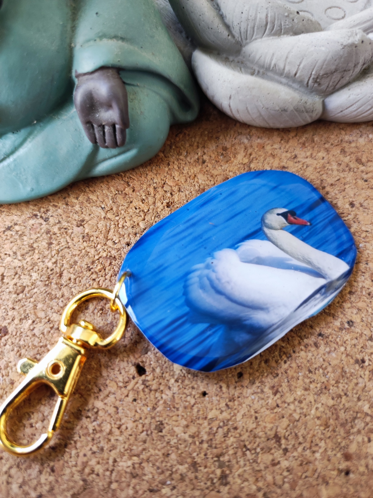 Porte clés cygne personnalisable