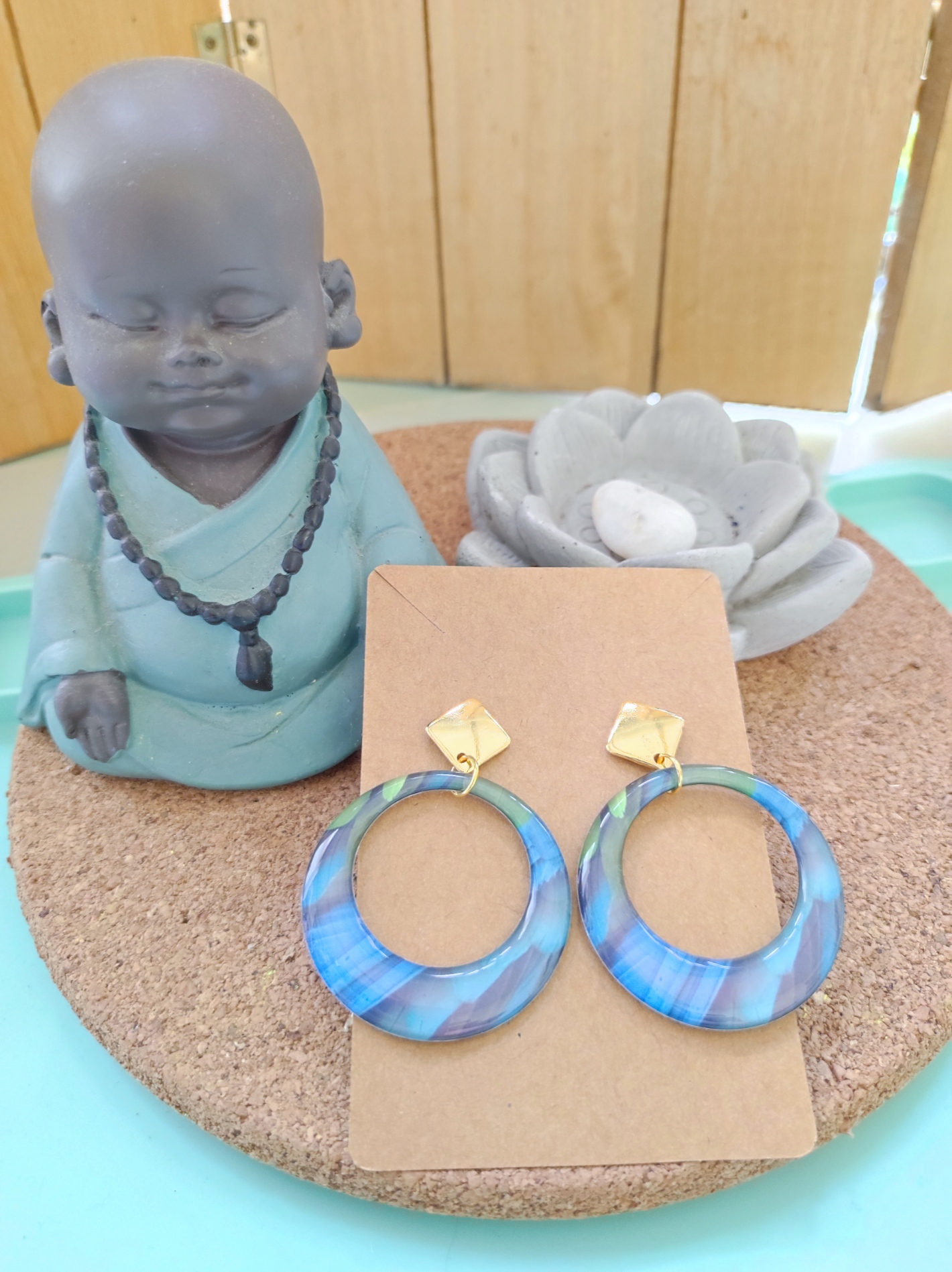 Boucles d'oreilles anneau Perroquet