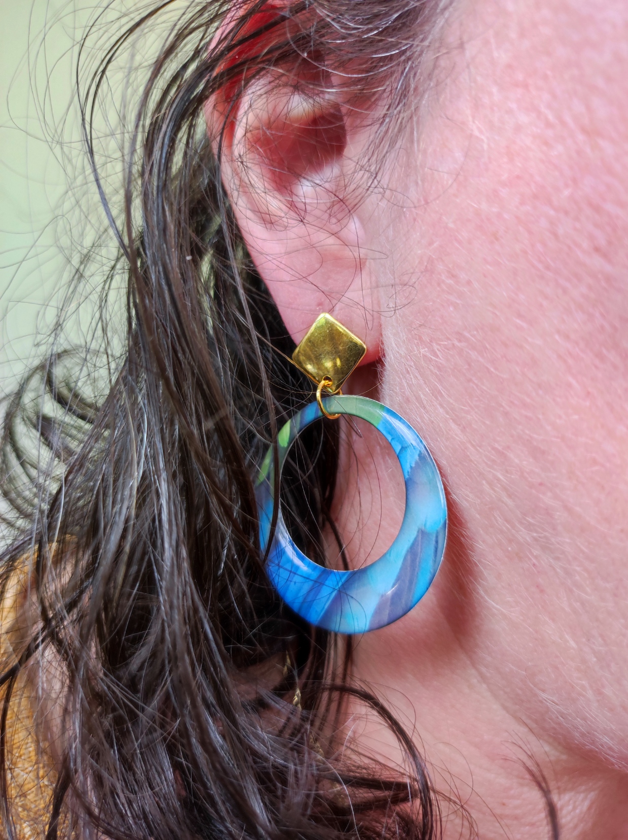 Boucles d'oreilles anneau Perroquet