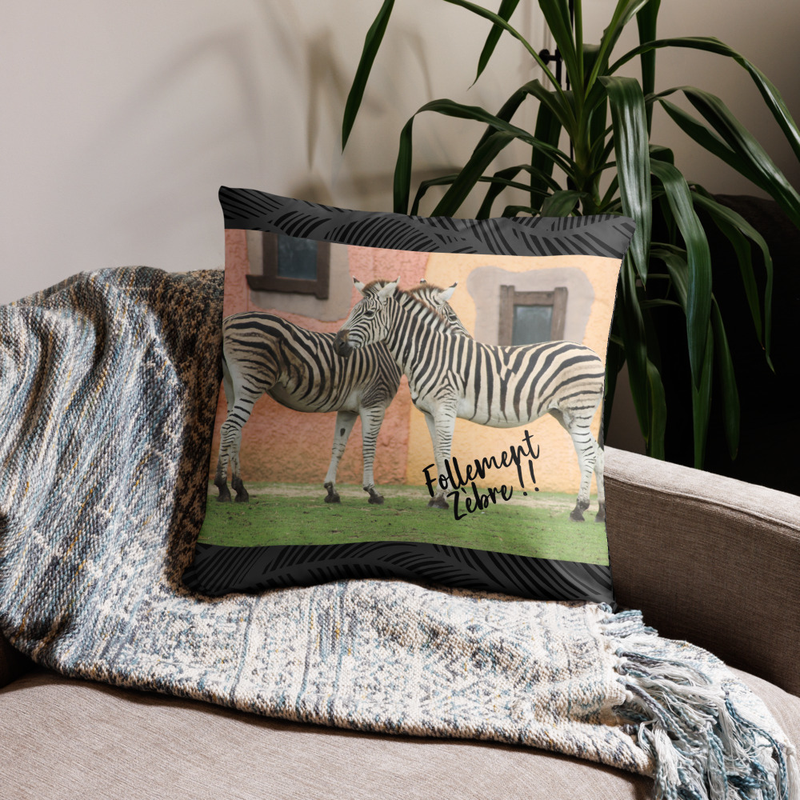 Coussin “Follement Zèbres !!! ” –