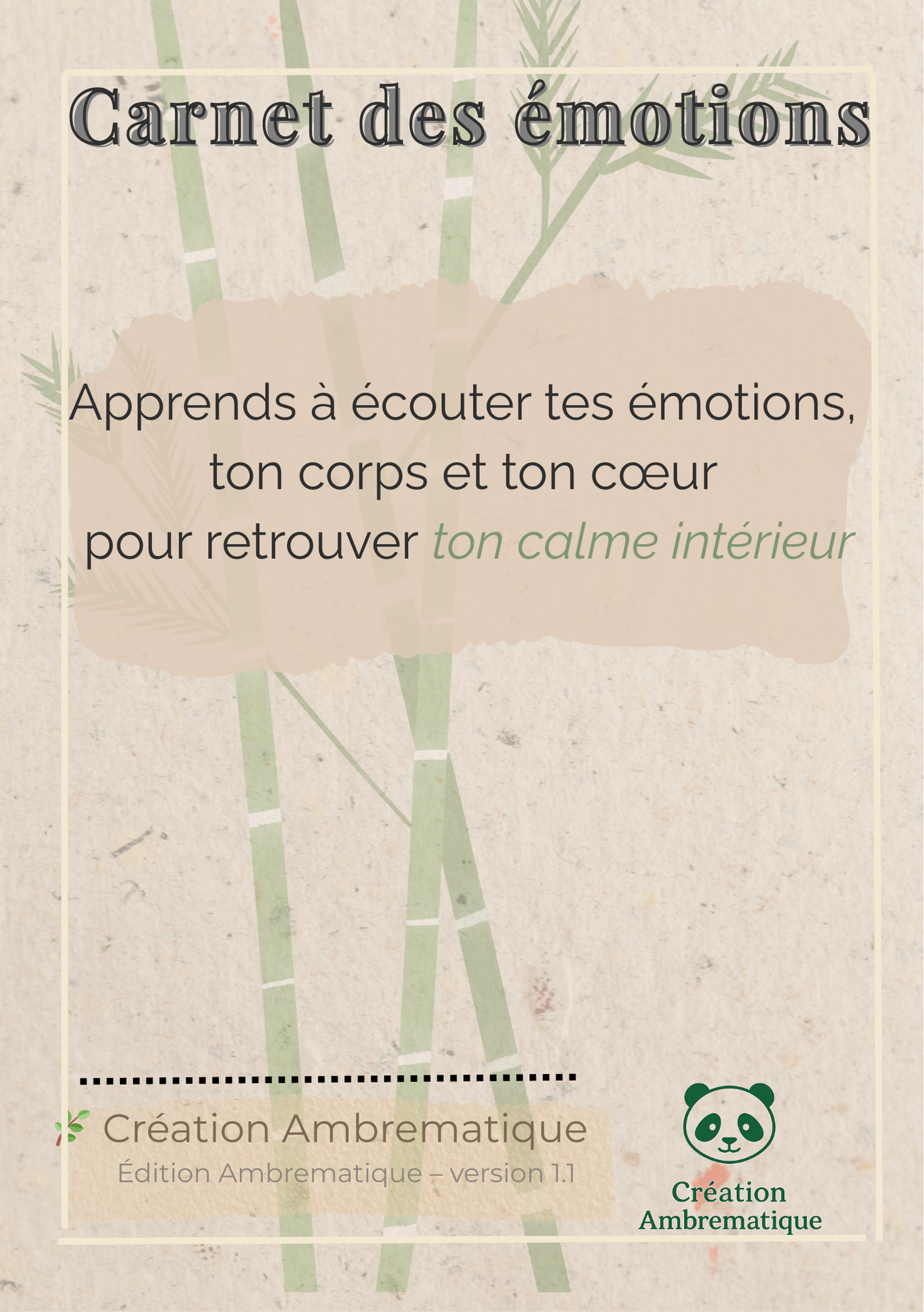 Carnet Émotionnel Apaisant · 46 pages de guidance, rituels & écriture intérieure 🌿