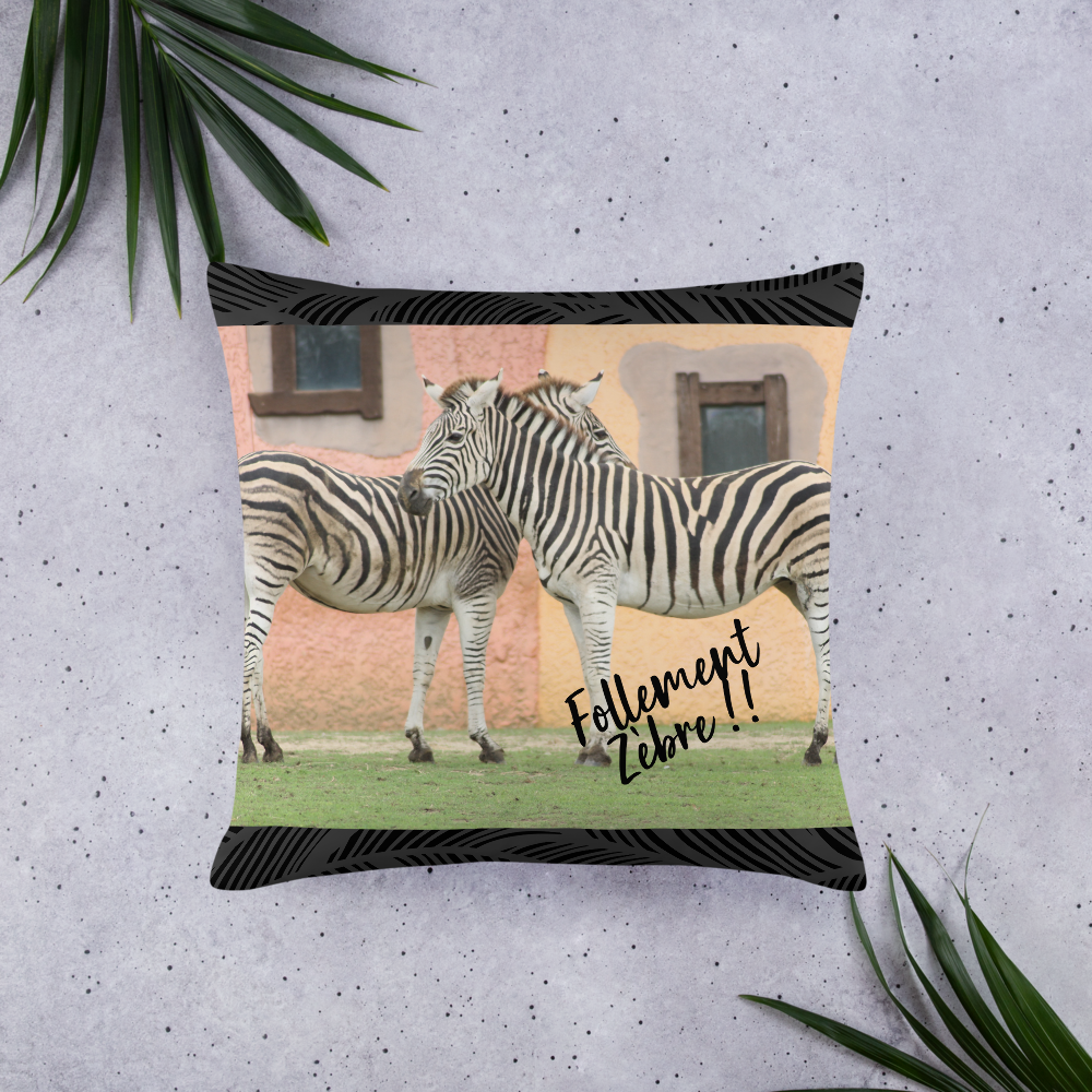 Coussin “Follement Zèbres !!! ” – 