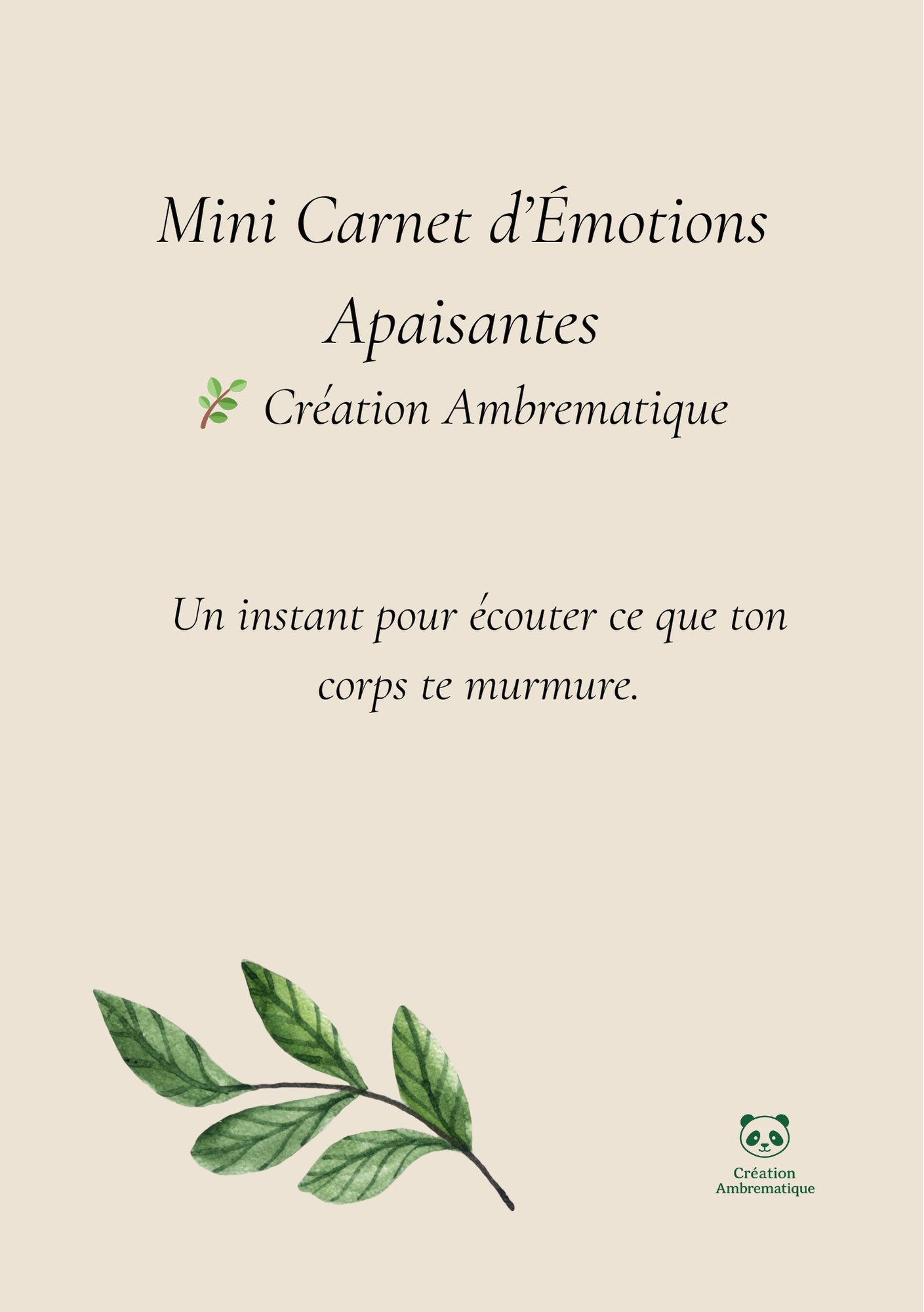 ✨ Le mini carnet émotionnel offert – pour te reconnecter à ton cœur🌱