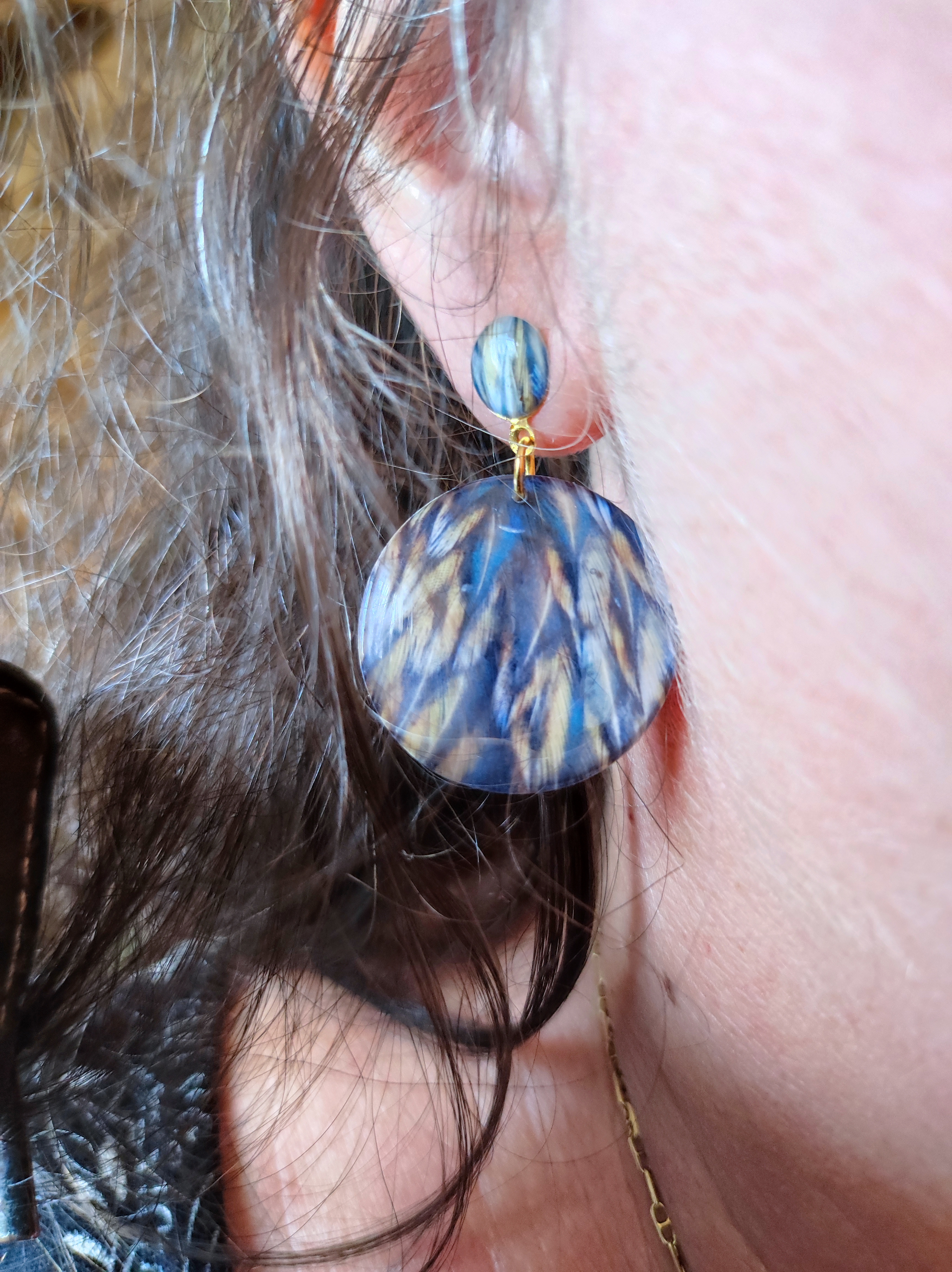 Boucles d’oreilles “Plumes d’Automne” 