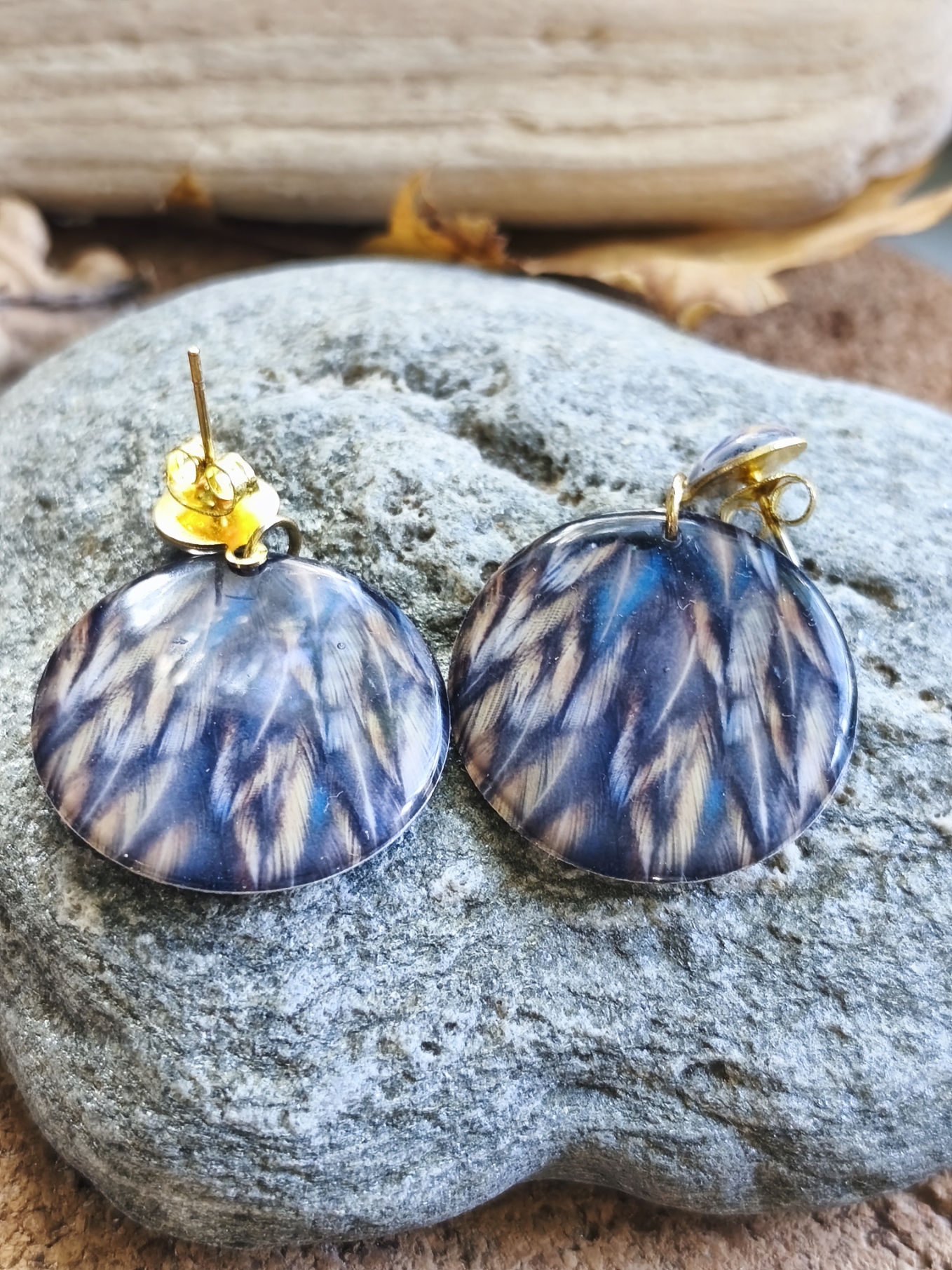 Boucles d’oreilles “Plumes d’Automne” 