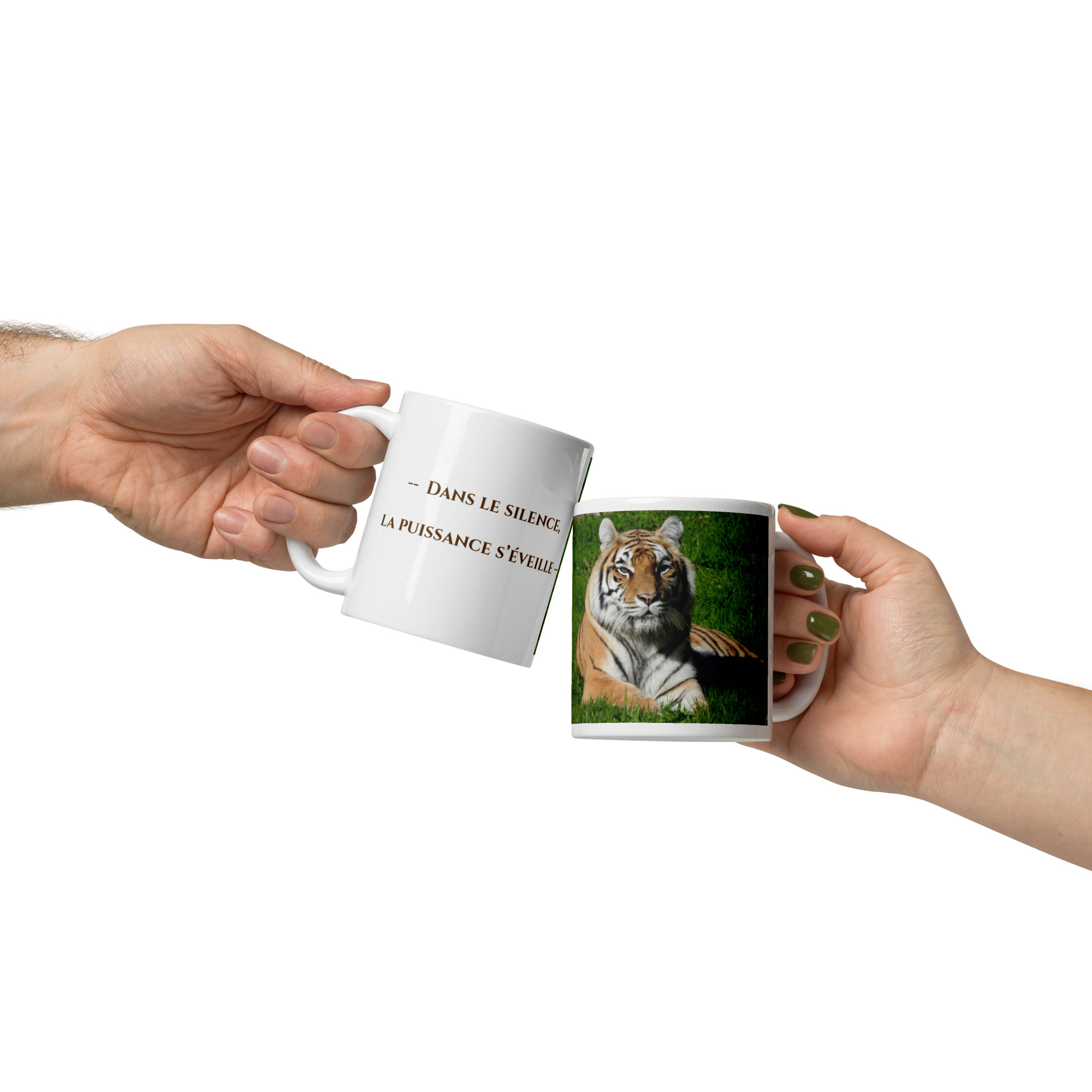 Mug Tigre “Dans le silence, la puissance s’éveille” 